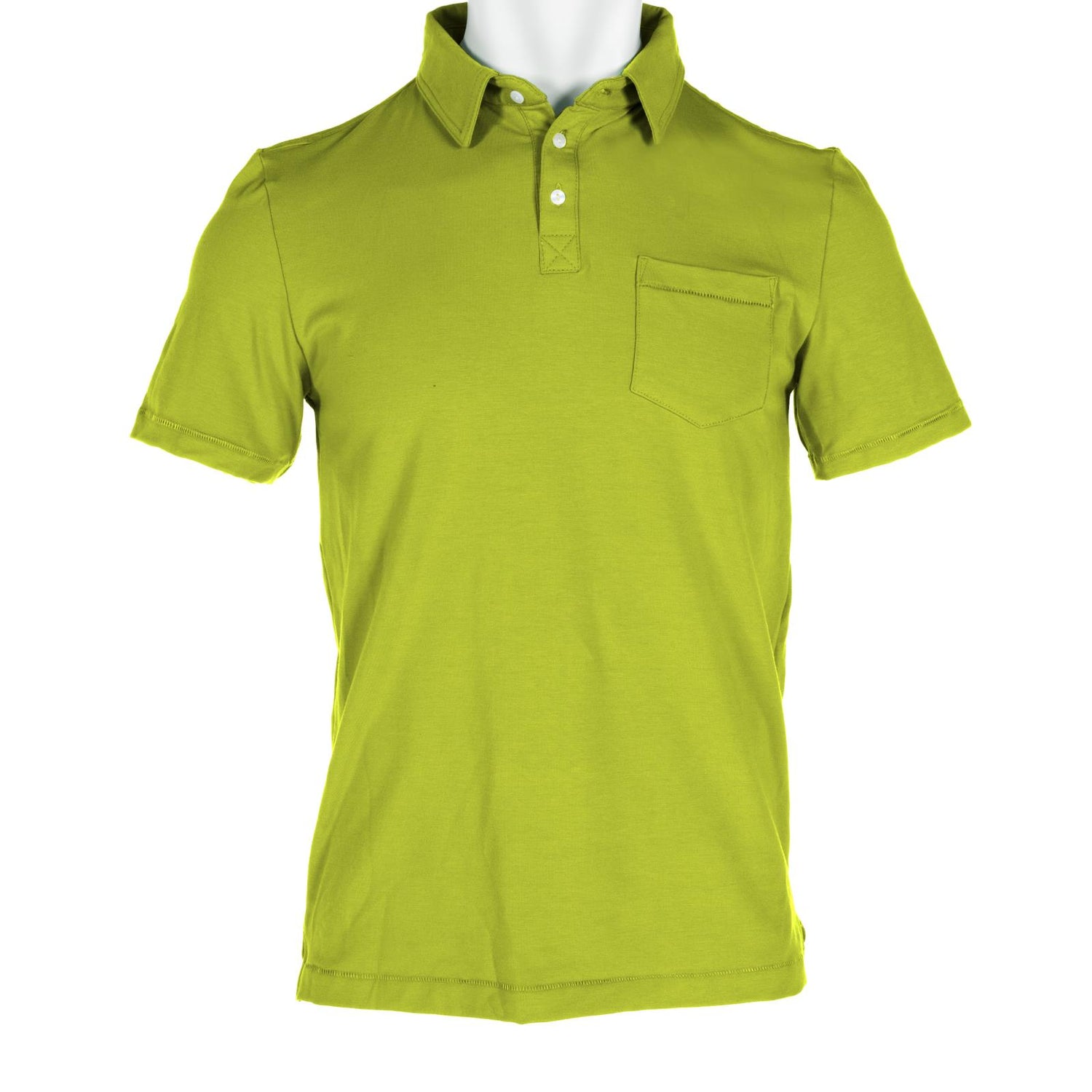 Men's Short Sleeve Luxe Jersey Polo with Pocket in Meadow
