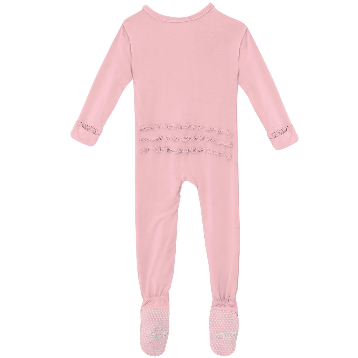 Muffin Ruffle Footie with Zipper in Lotus