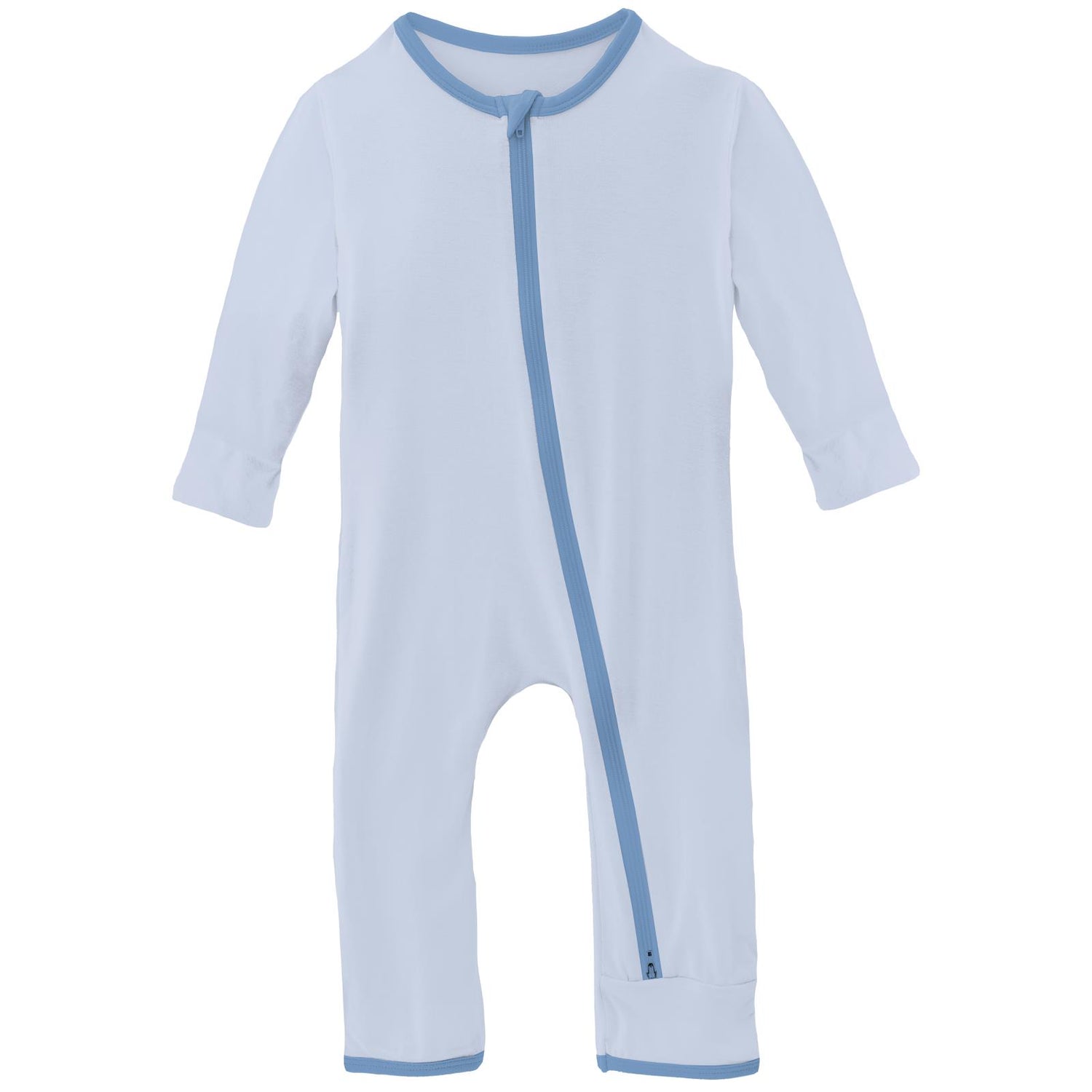 Applique Coverall with 2 Way Zipper in Dew Flying Pig