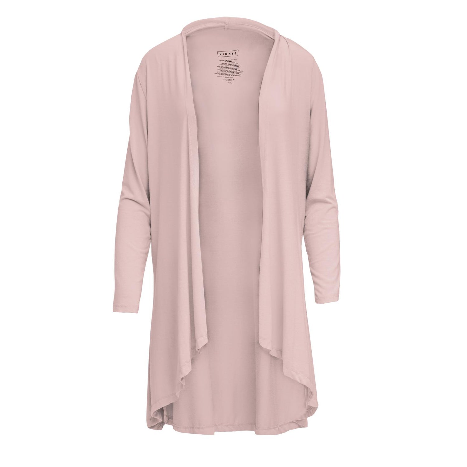 Women's Open Front Cardigan in Baby Rose