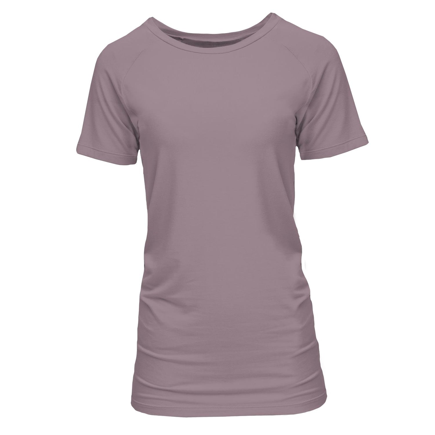 Women's Short Sleeve Raglan Maternity Tee in Elderberry