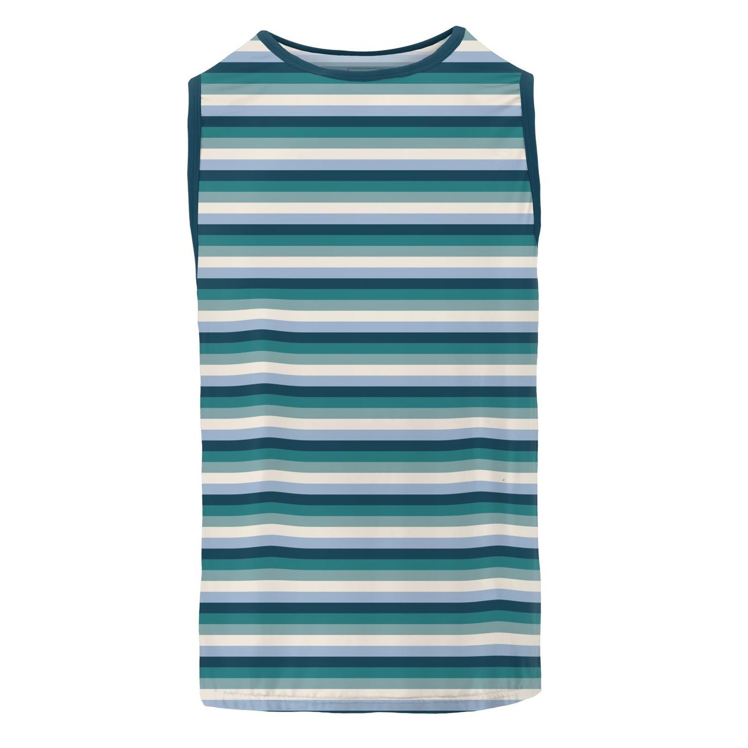 Men's Print Luxe Jersey Sport Tank in Dino Stripe
