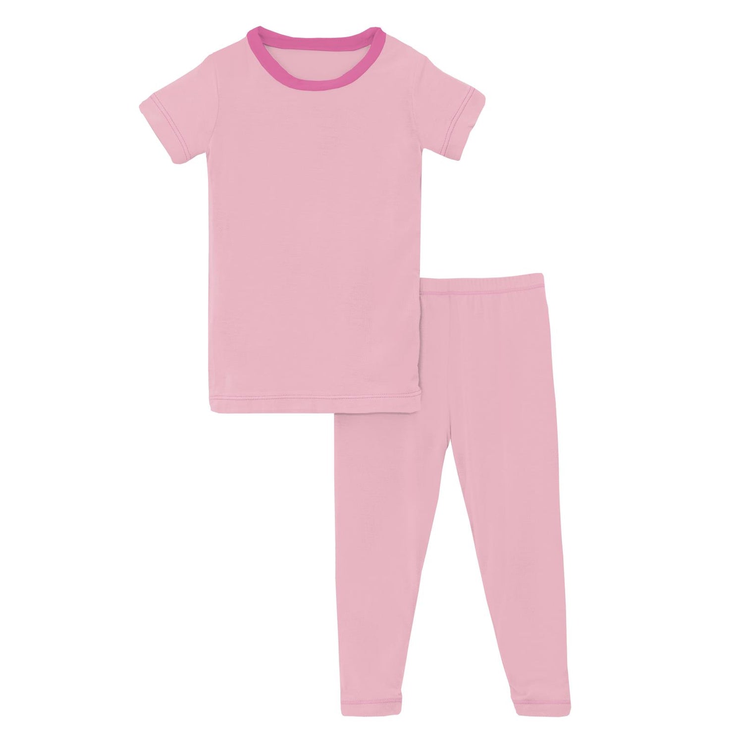 Short Sleeve Pajama Set in Cake Pop with Tulip