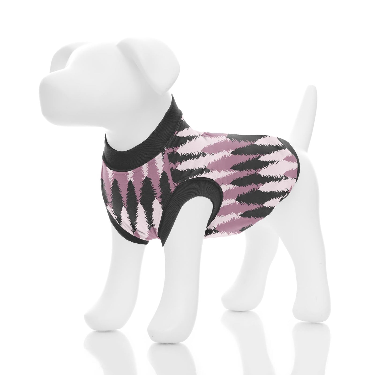 Print Luxe Sleeveless Dog Tee in Midnight Forestry