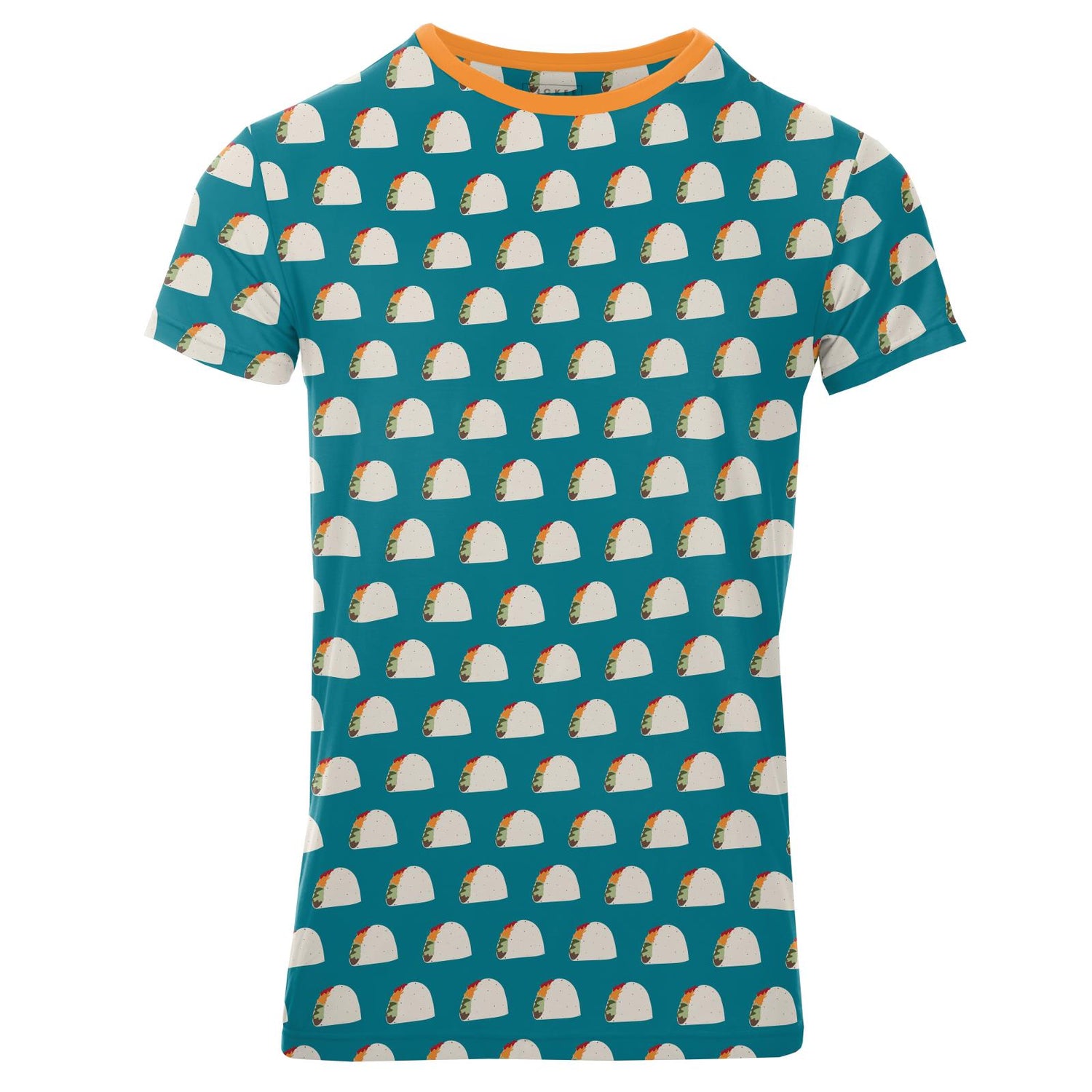 Men's Print Short Sleeve Crew Neck Tee in Seagrass Tacos