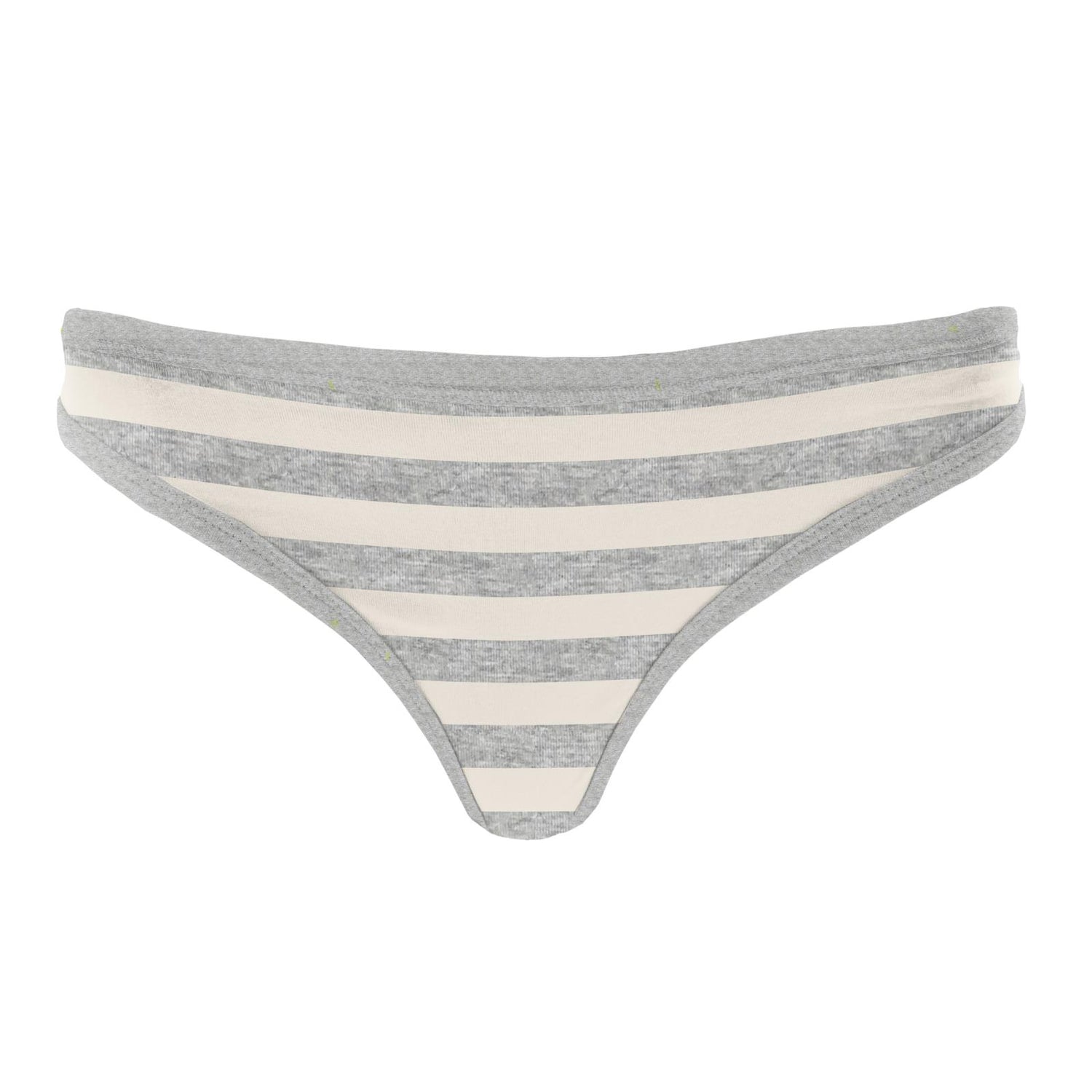 Women's Print Classic Thong Underwear in Heathered Mist Sweet Stripe