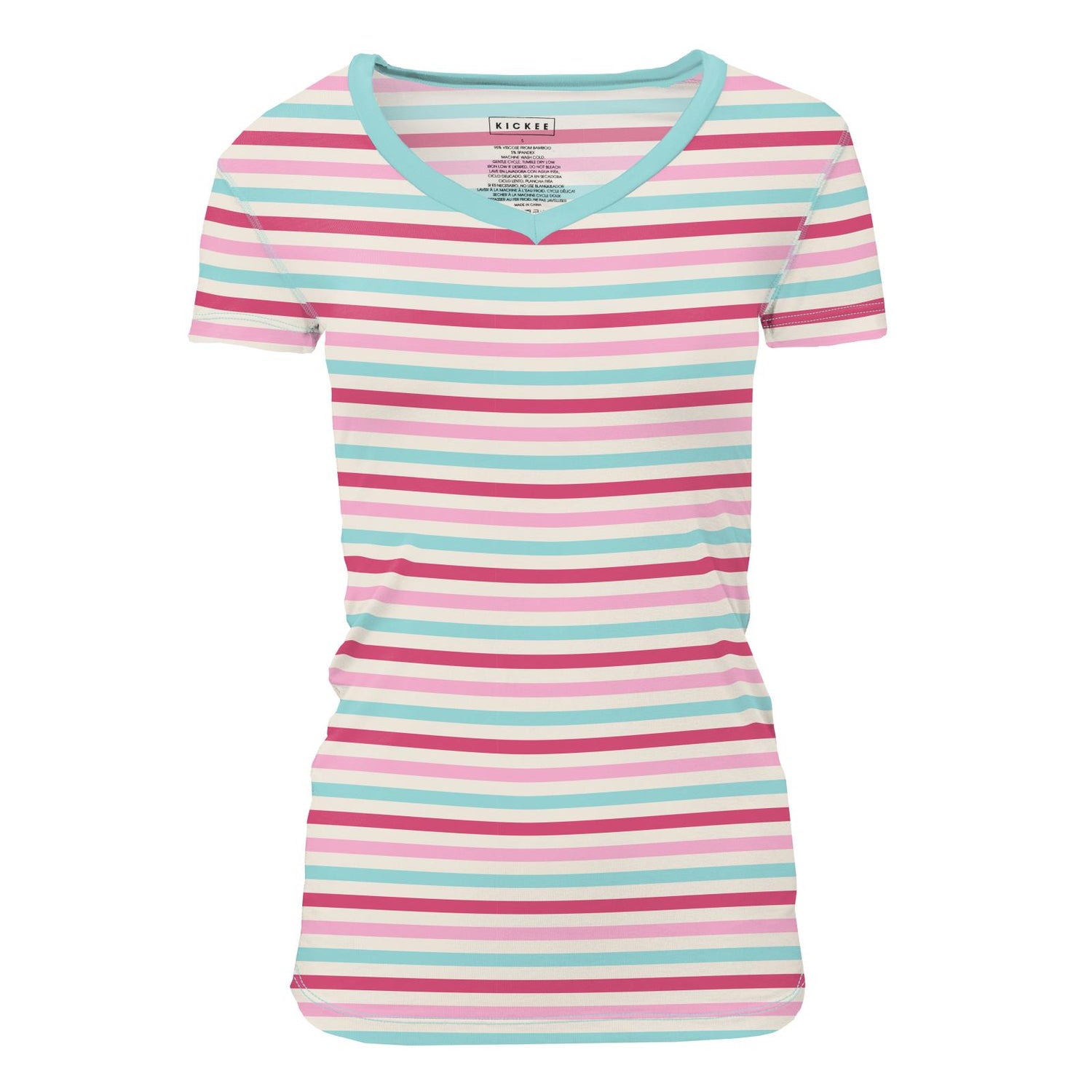 Women's Print Short Sleeve One Tee in Sock Hop Stripe