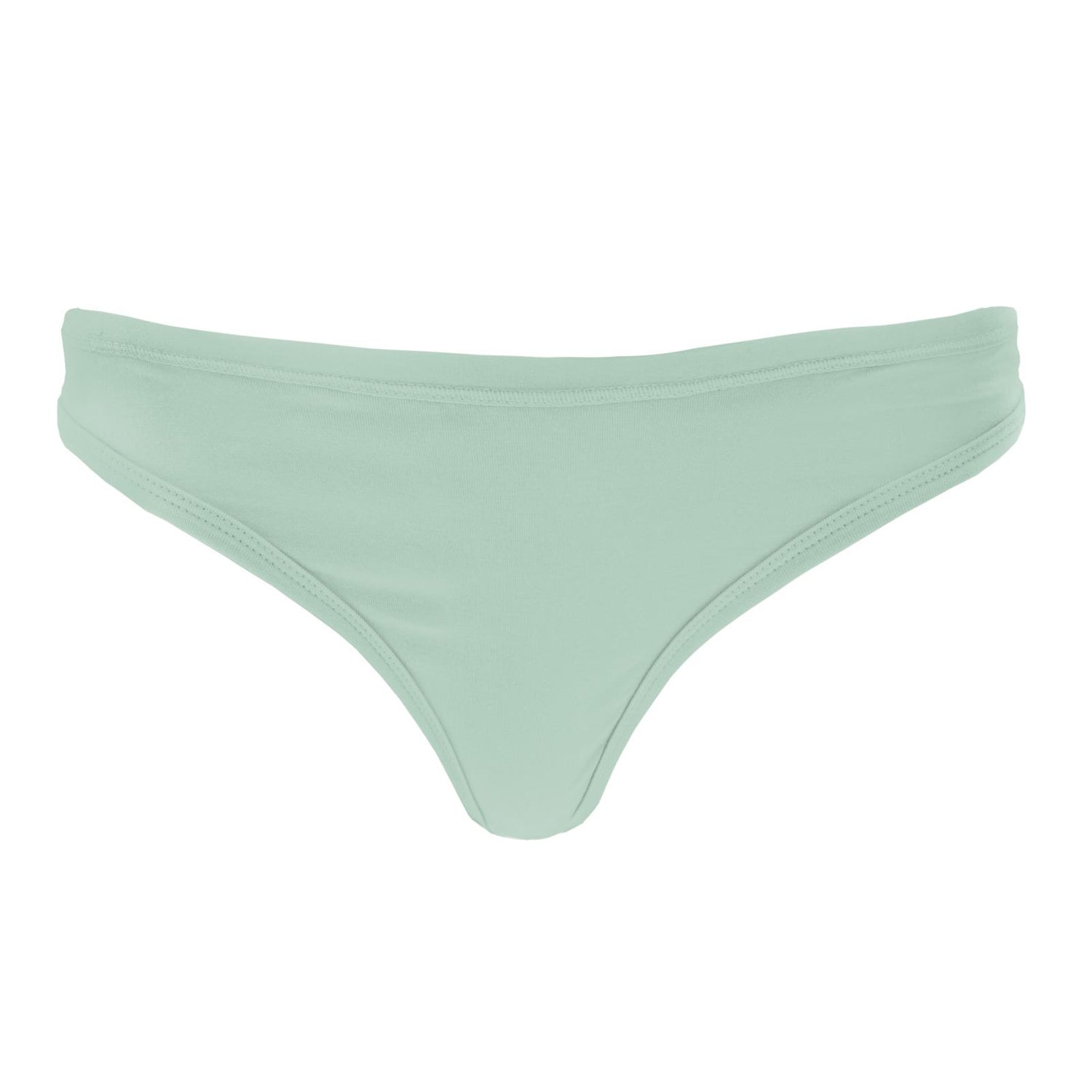 Women's Solid Classic Thong Underwear in Pistachio