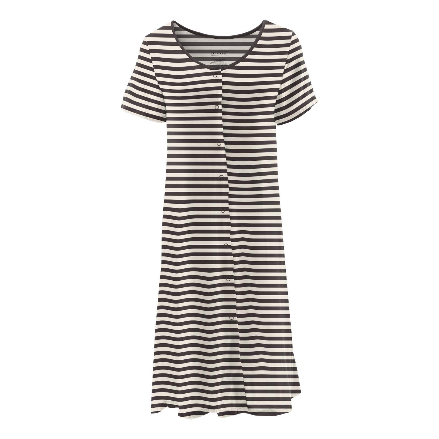 Women's Print Nursing Nightgown in Jailhouse Rock Stripe