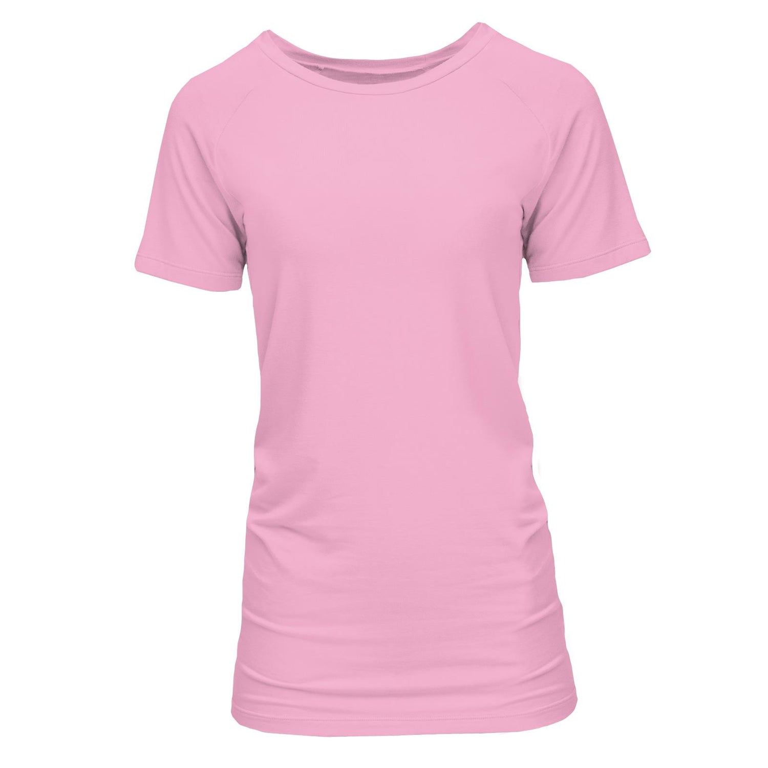 Women's Short Sleeve Raglan Maternity Tee in Cotton Candy