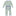 Print Muffin Ruffle Coverall with Zipper in Pistachio Roller Skates