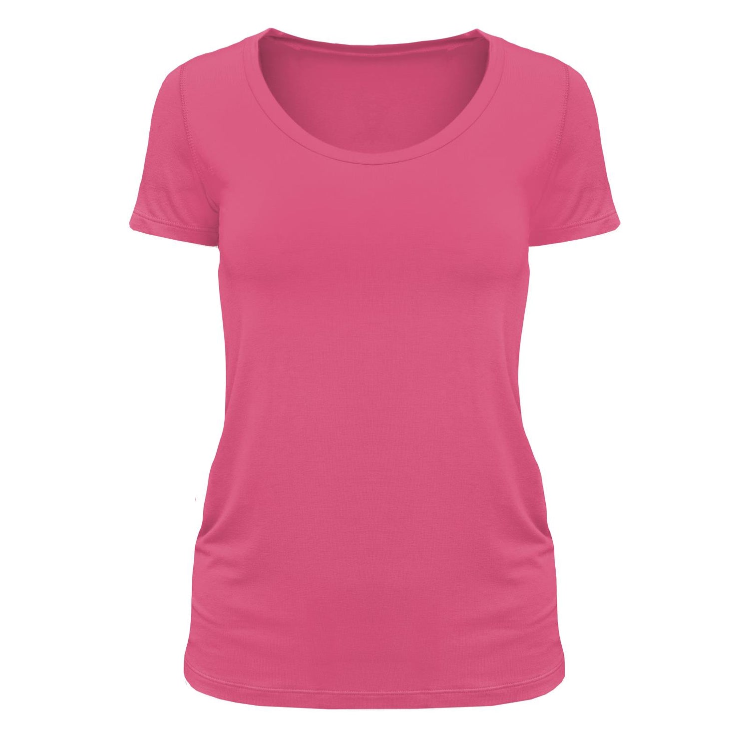 Women's Short Sleeve Scoop Neck Tee in Flamingo