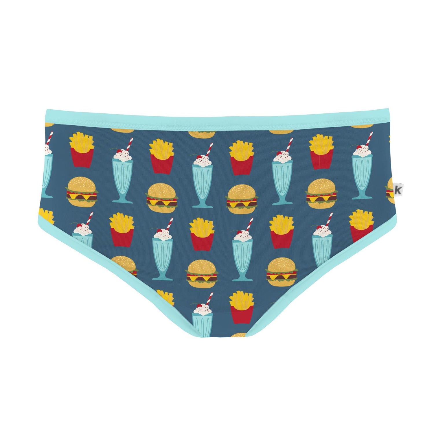 Women's Print Classic Brief in Deep Sea Cheeseburger