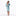 Women's Print Mid Length Lounge Robe & Layette Gown Set in Cruisin' Stripe