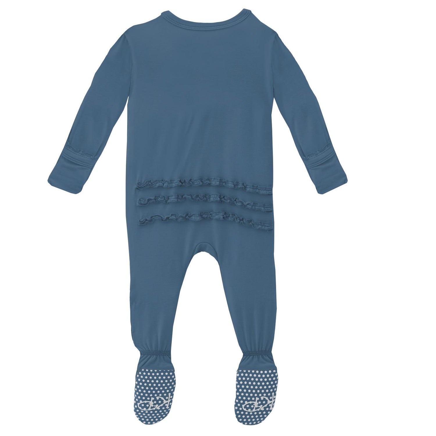Muffin Ruffle Footie with Zipper in Twilight