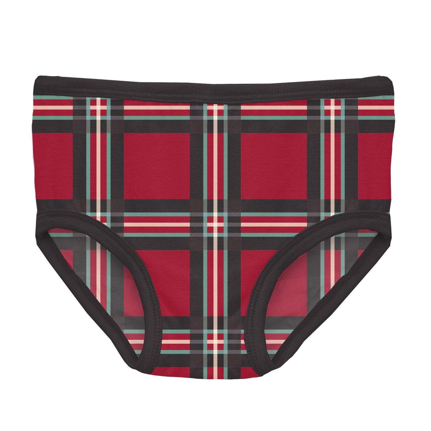 Print Girl's Underwear in Classic Holiday Plaid