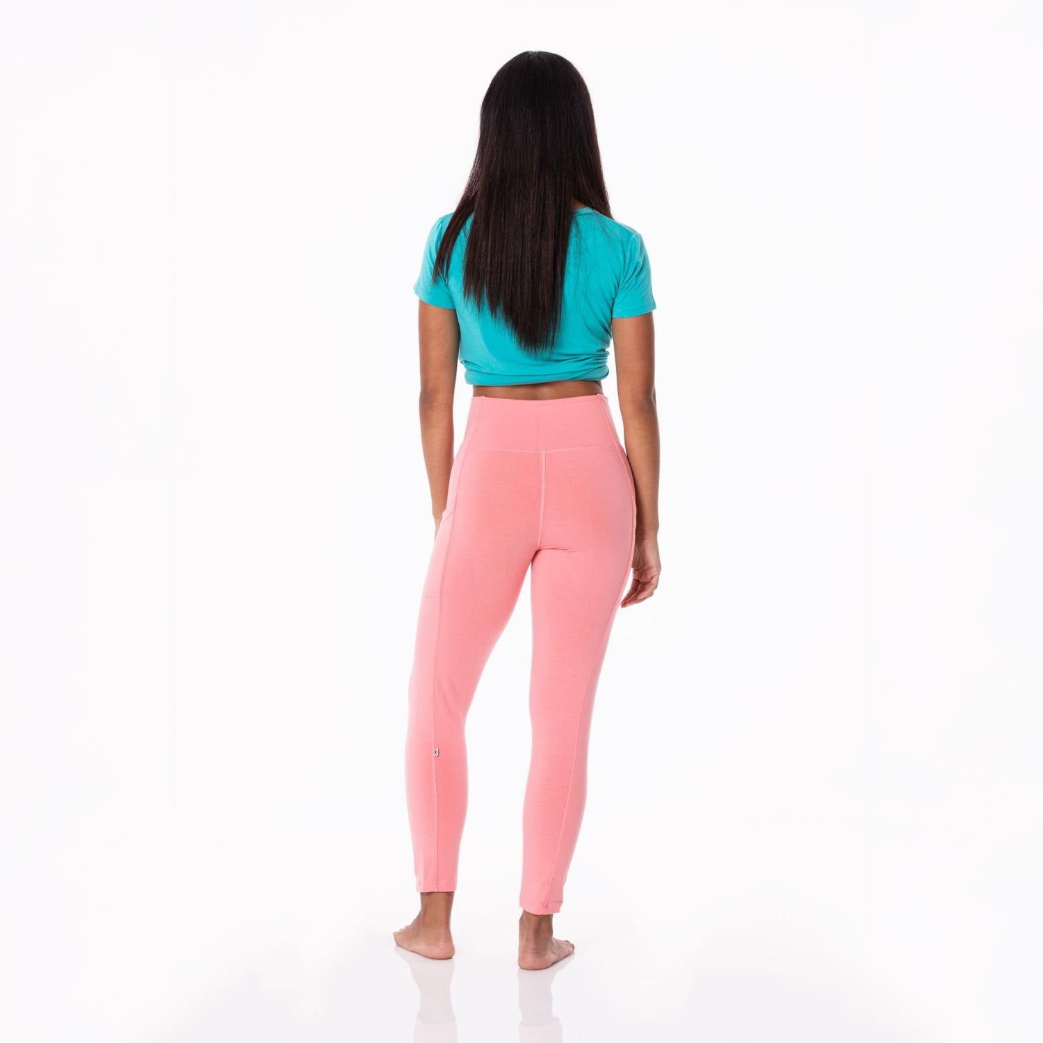 Women's Luxe Stretch 7/8 Leggings with Pockets in Strawberry