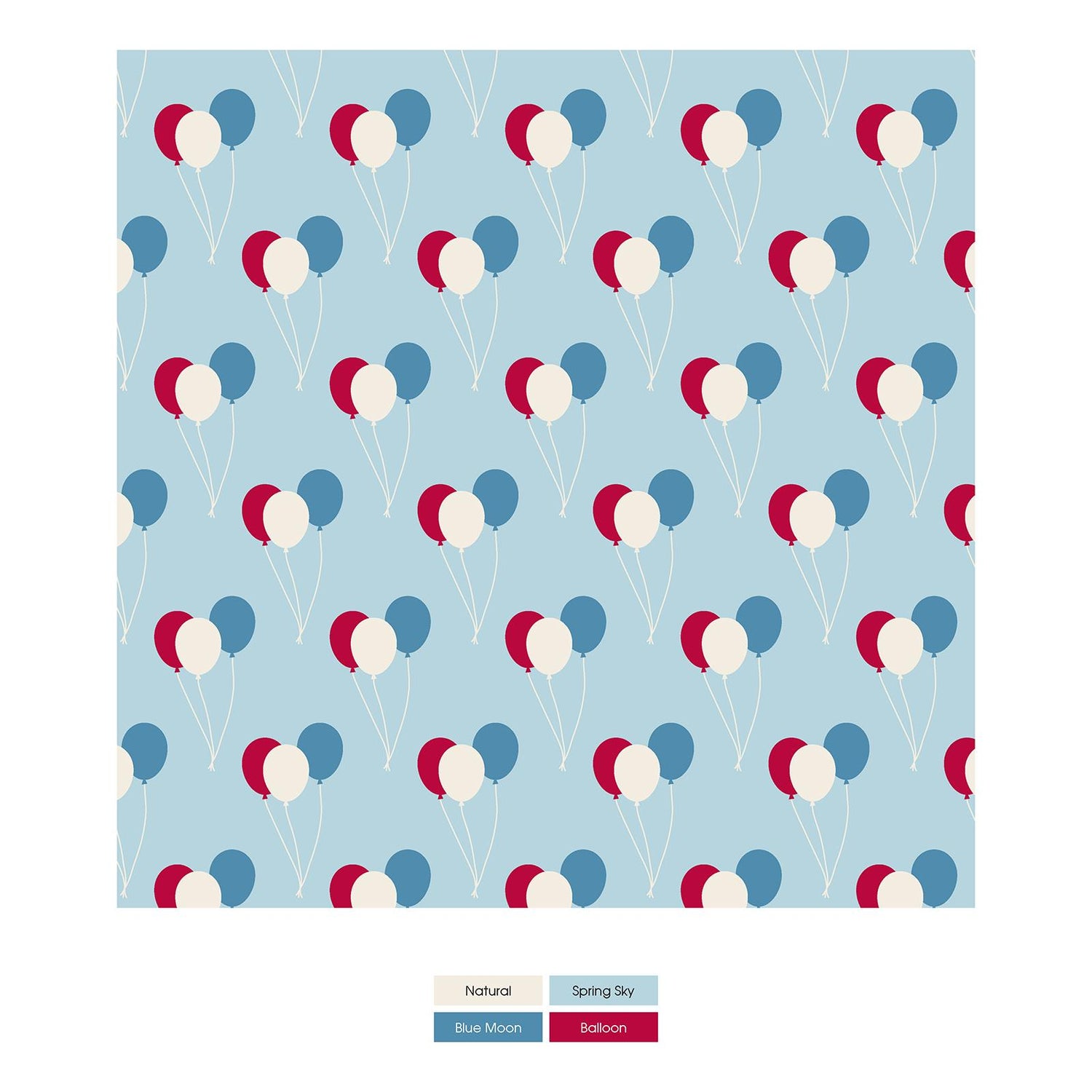 Print Convertible Sleeper with Zipper in Spring Sky Birthday