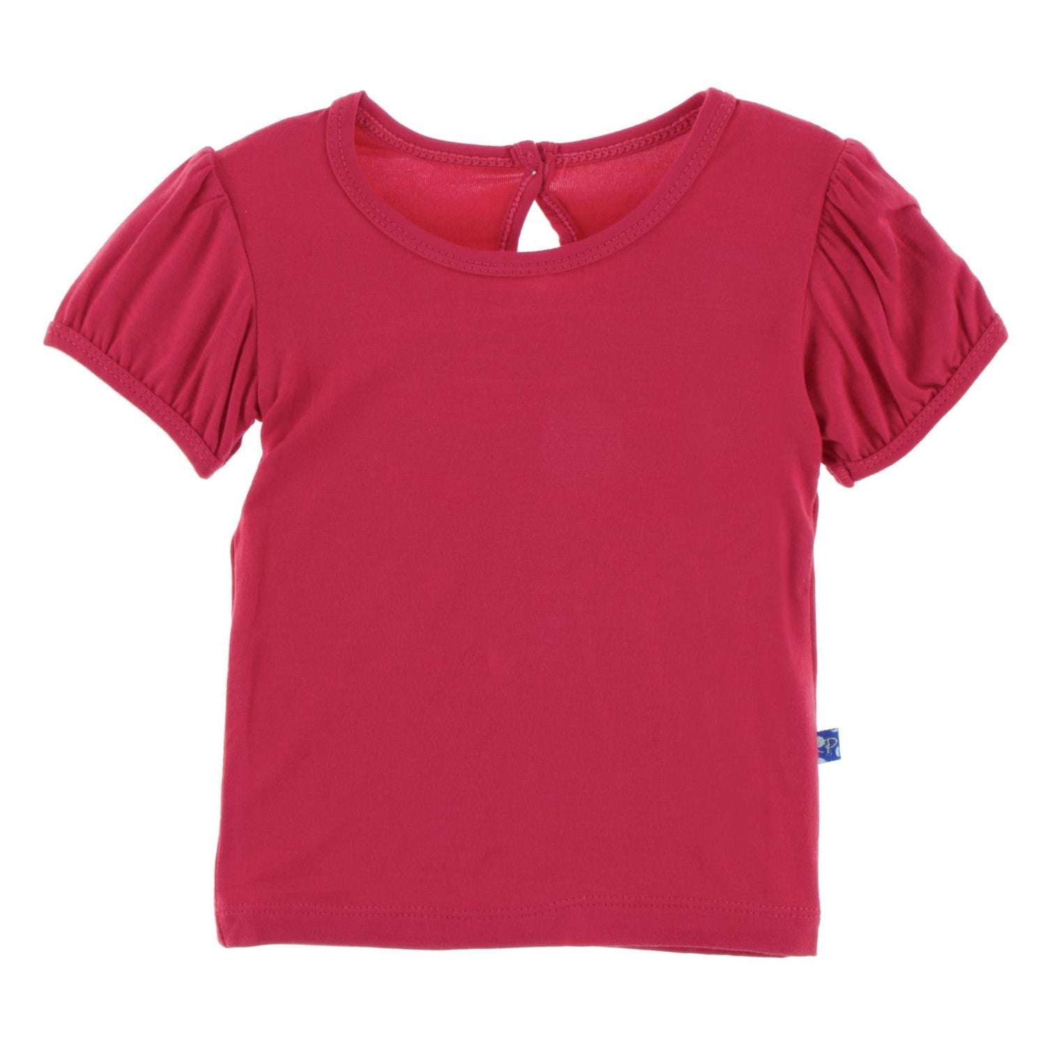 Short Sleeve Puff Tee in Flag Red