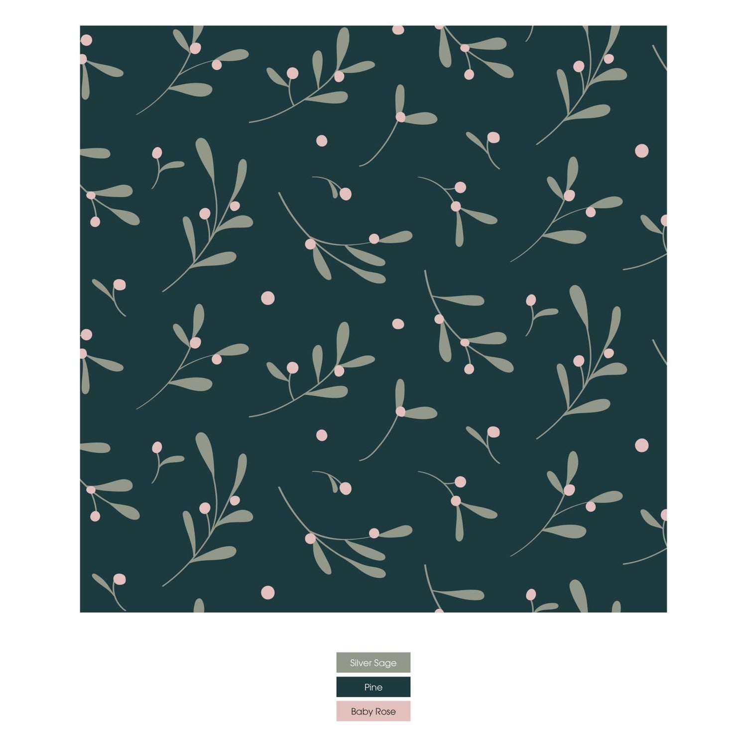 Print Fleece Dog Tee in Pine Mistletoe