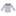 Long Sleeve Peter Pan Collared Tee in Feather with Cobblestone Trim
