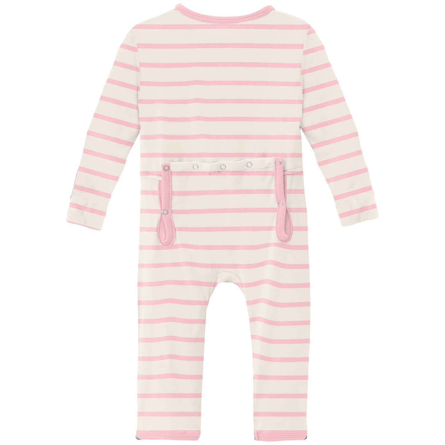 Print Coverall with 2 Way Zipper in Lotus Sweet Stripe