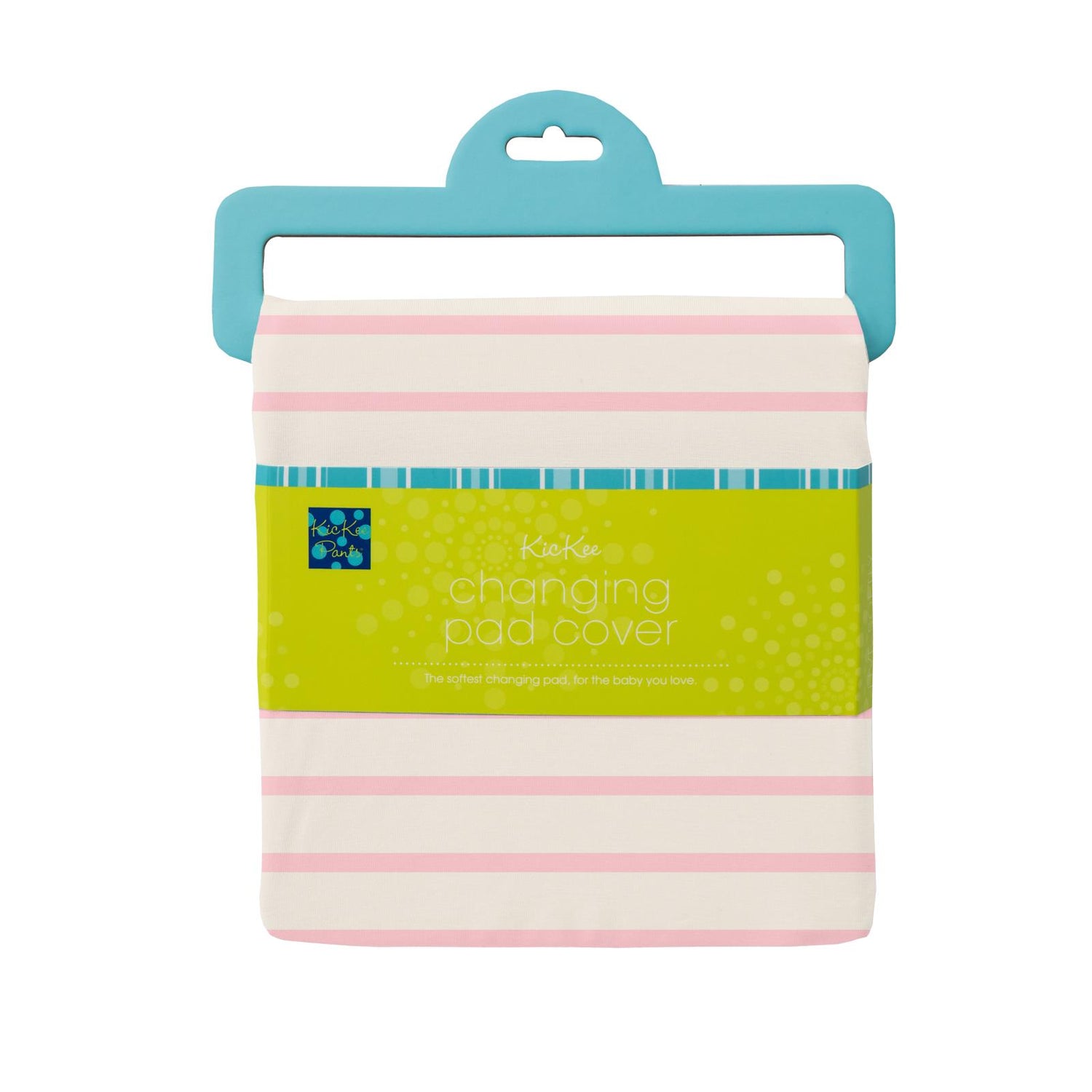 Print Changing Pad Cover in Lotus Sweet Stripe