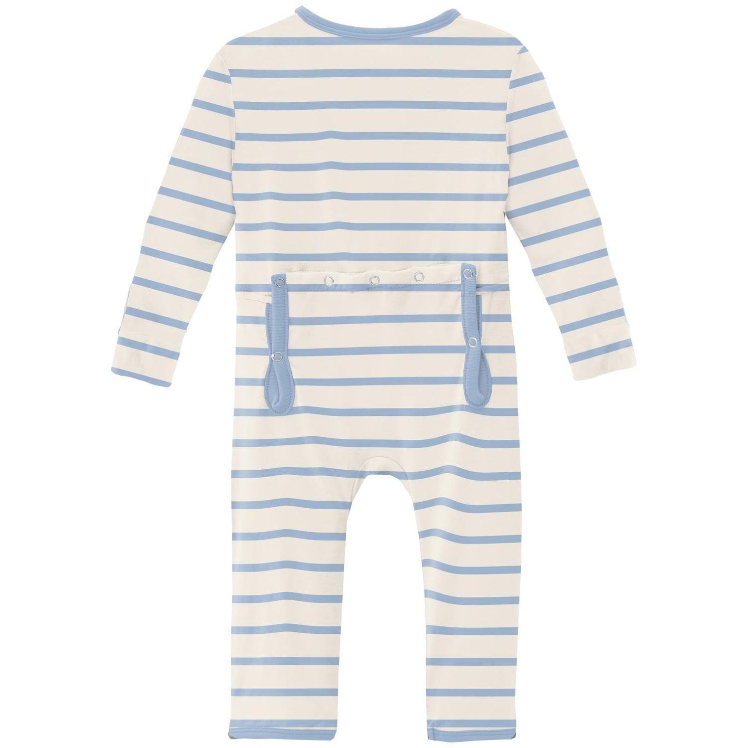 Print Coverall with 2 Way Zipper in Pond Sweet Stripe