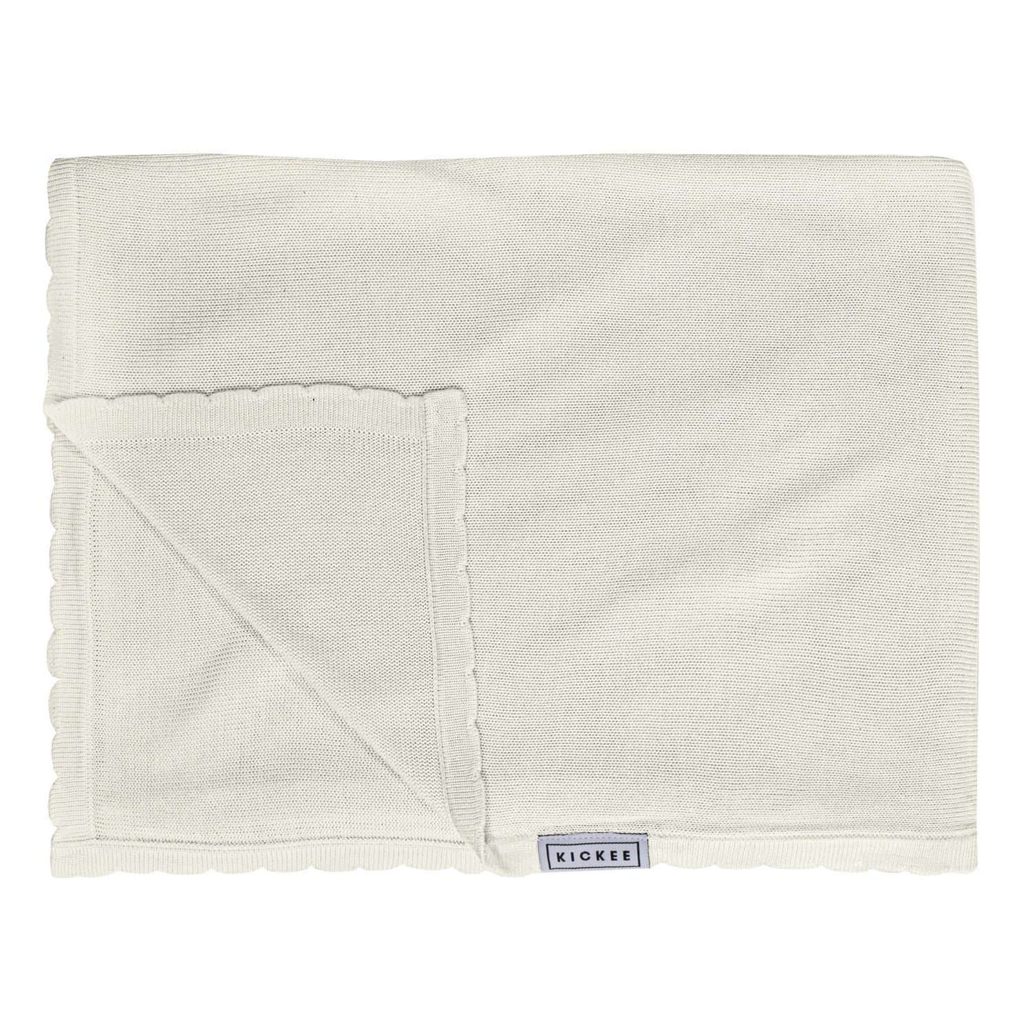 Knitted Throw Blanket in Natural