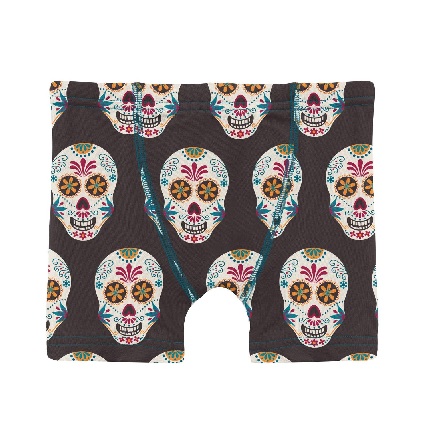 Print Boy's Boxer Brief in Midnight Dia De Los Muertos