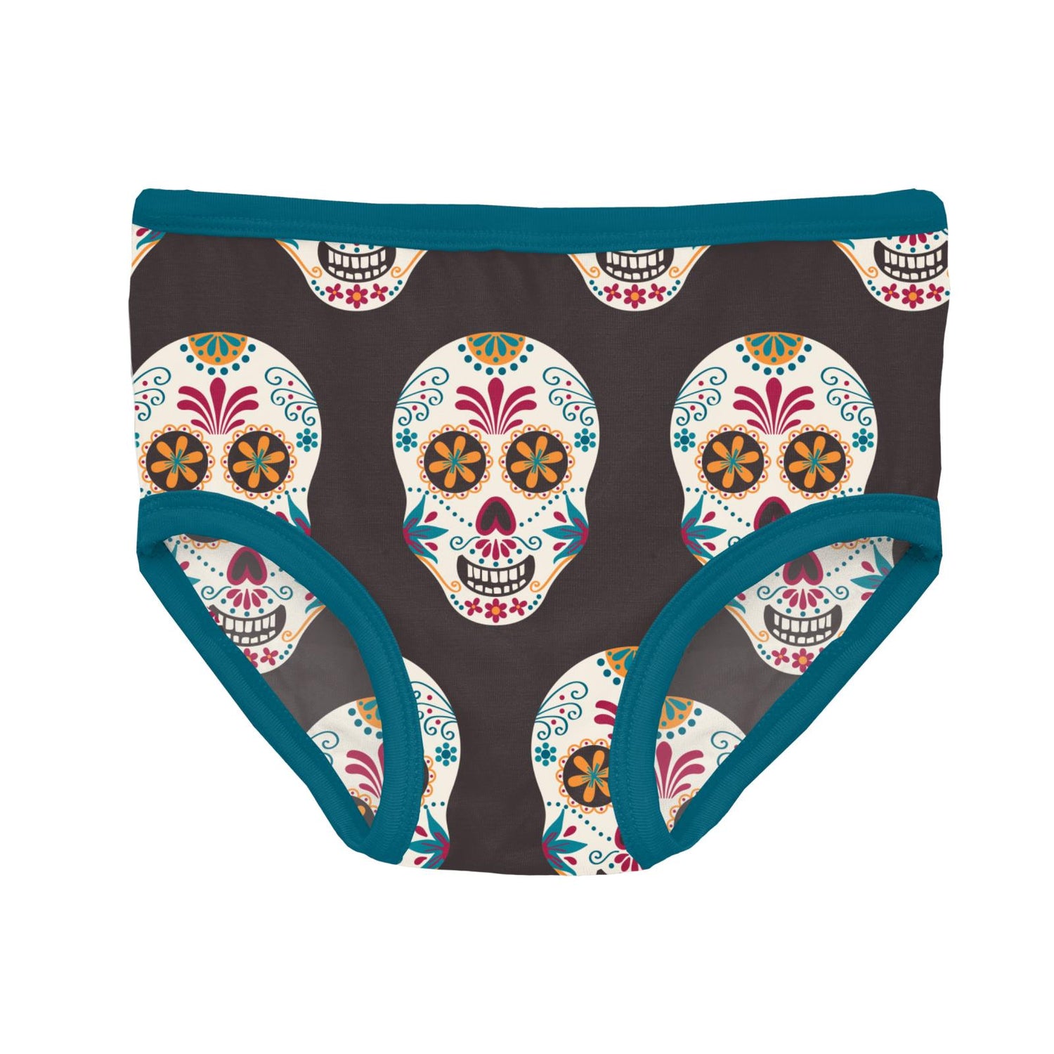 Print Girl's Underwear in Midnight Dia De Los Muertos