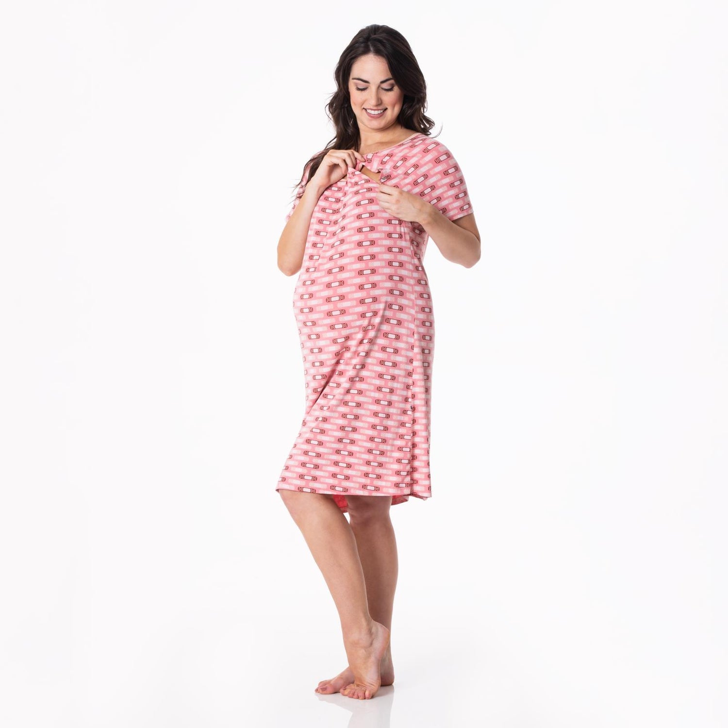 Women's Print Hospital Gown in Desert Rose Boo Boos