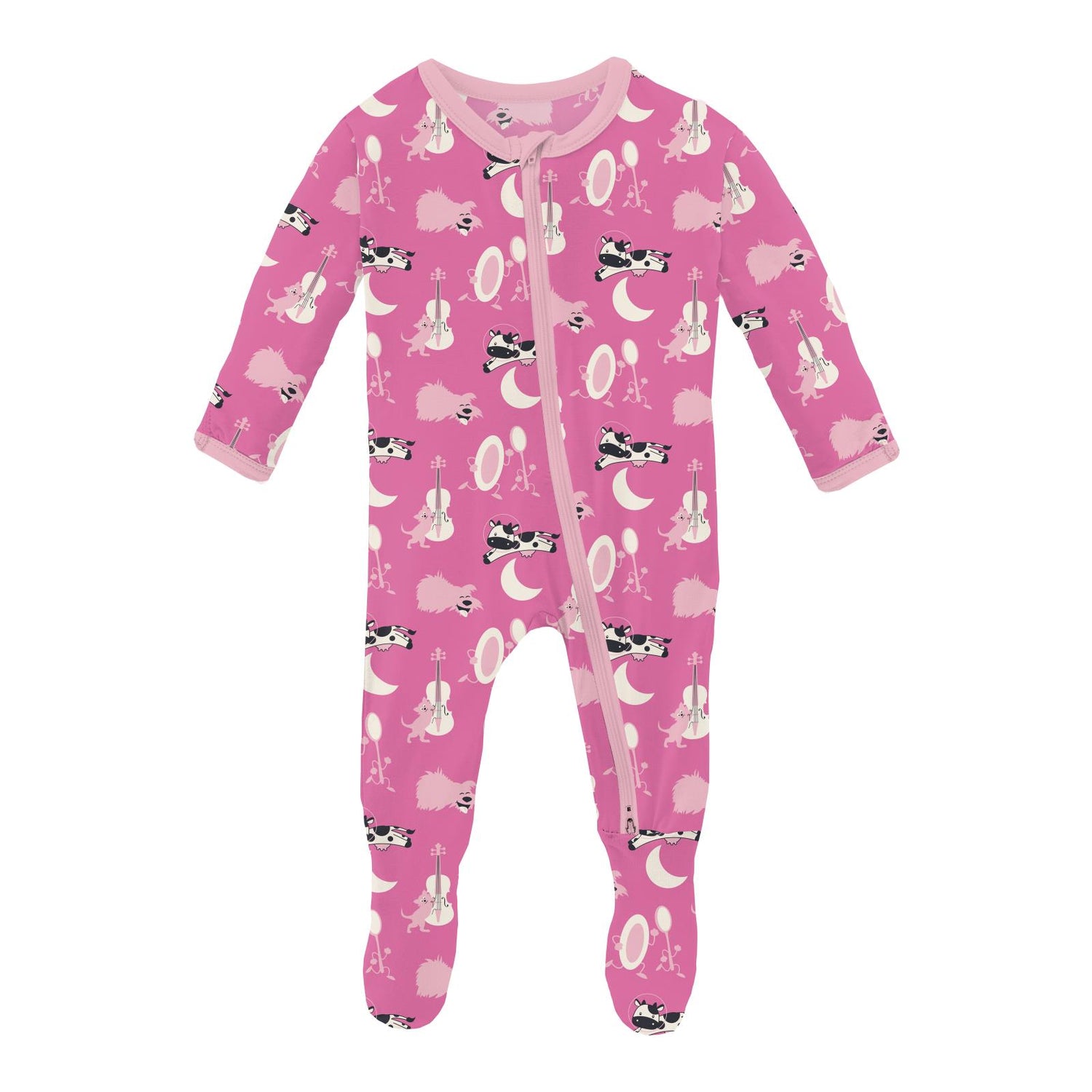 Print Footie with 2 Way Zipper in Tulip Hey Diddle Diddle