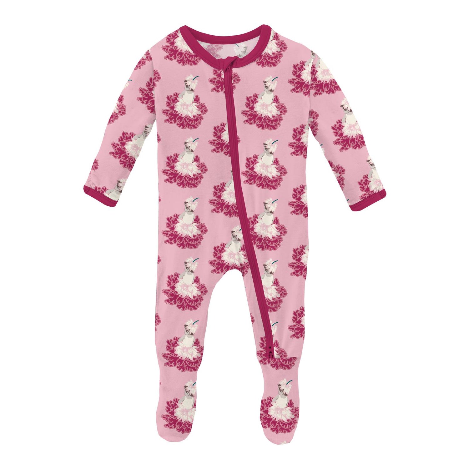 Print Footie with 2 Way Zipper in Cake Pop Thumbelina