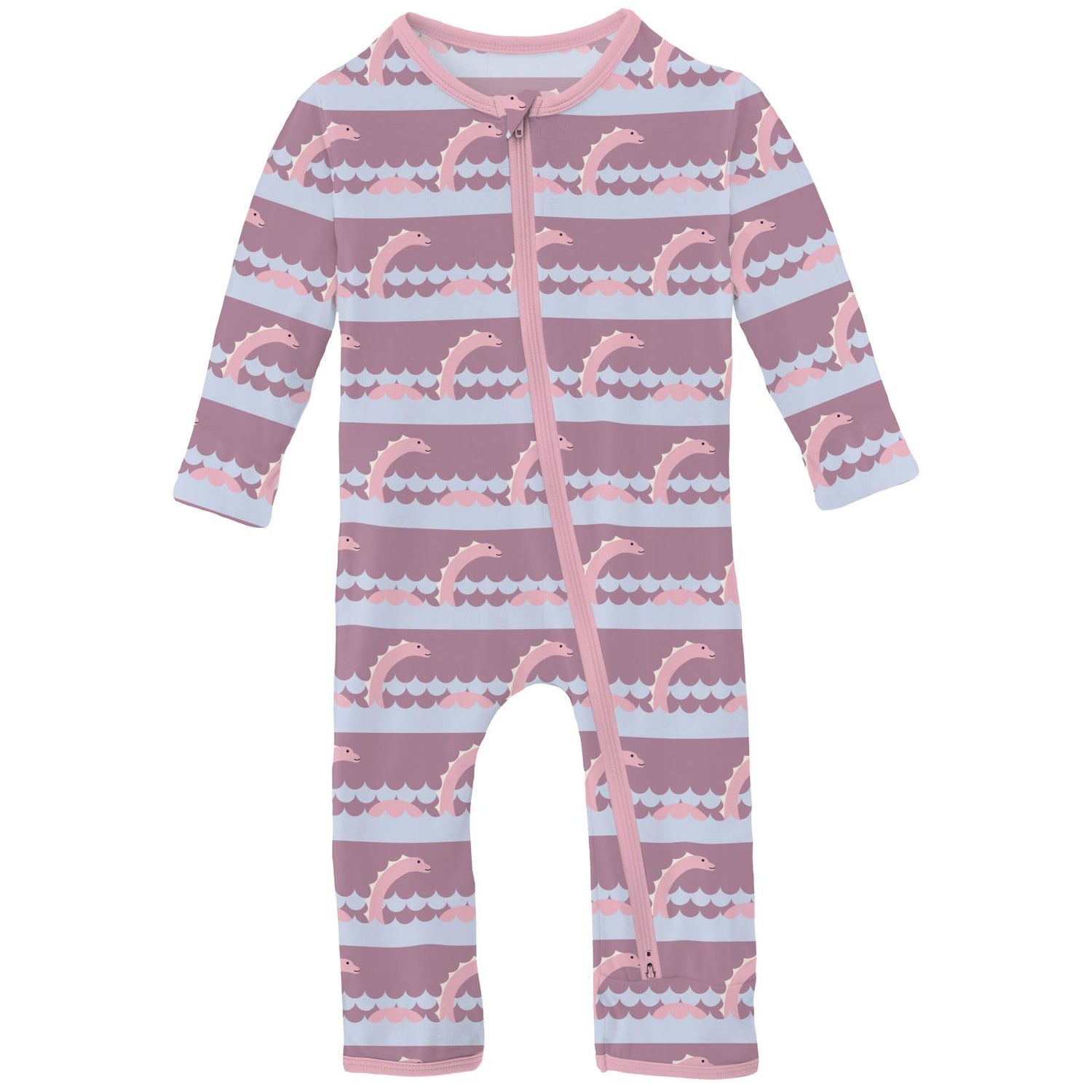 Print Coverall with 2 Way Zipper in Pegasus Sea Monster