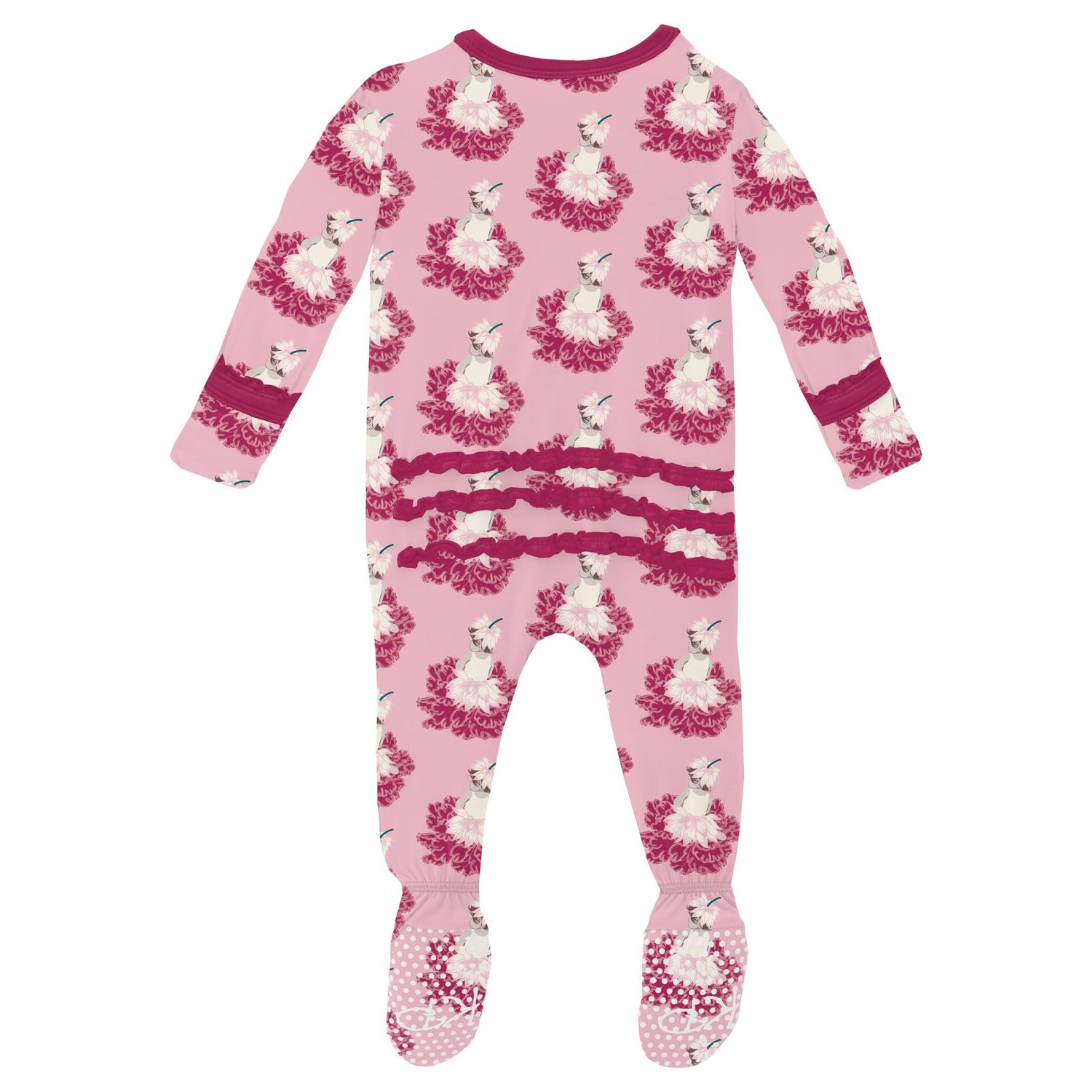 Print Muffin Ruffle Footie with 2 Way Zipper in Cake Pop Thumbelina