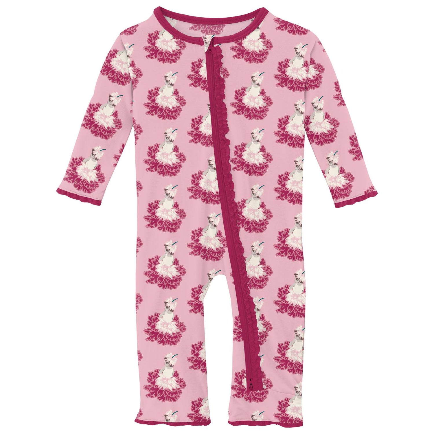 Print Muffin Ruffle Coverall with 2 Way Zipper in Cake Pop Thumbelina