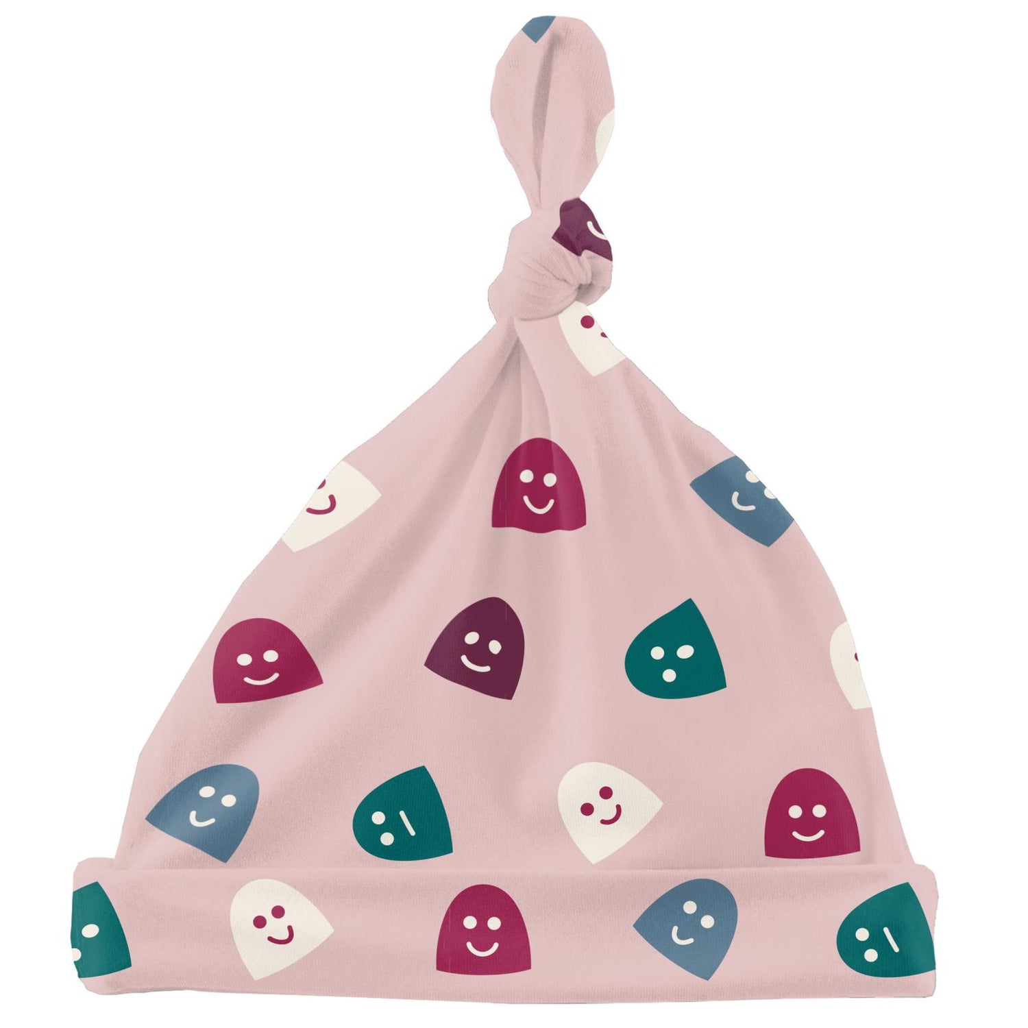 Print Knot Hat in Baby Rose Happy Gumdrops
