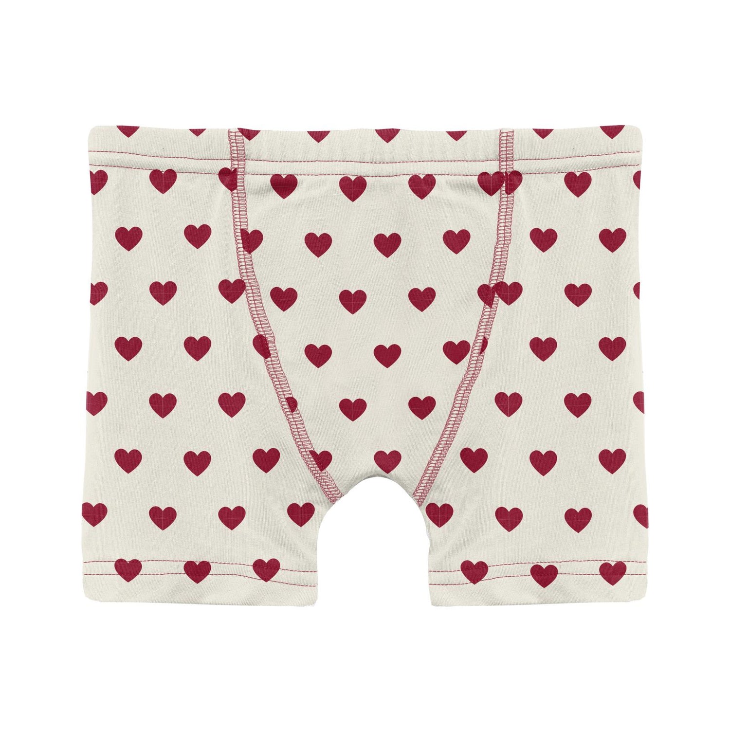 Print Boy's Boxer Brief in Natural Hearts