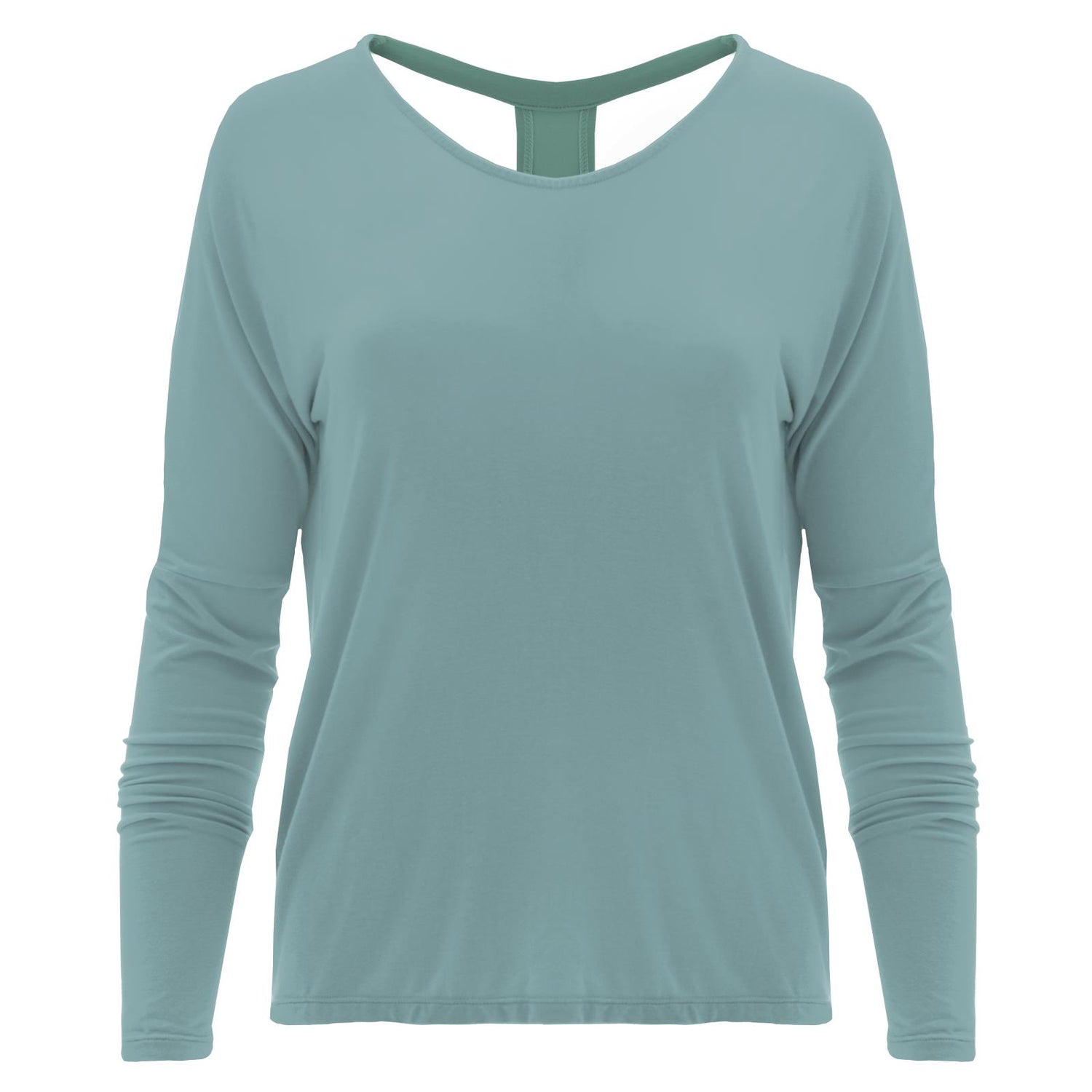 Women's Open Back Top in Jade with Shore