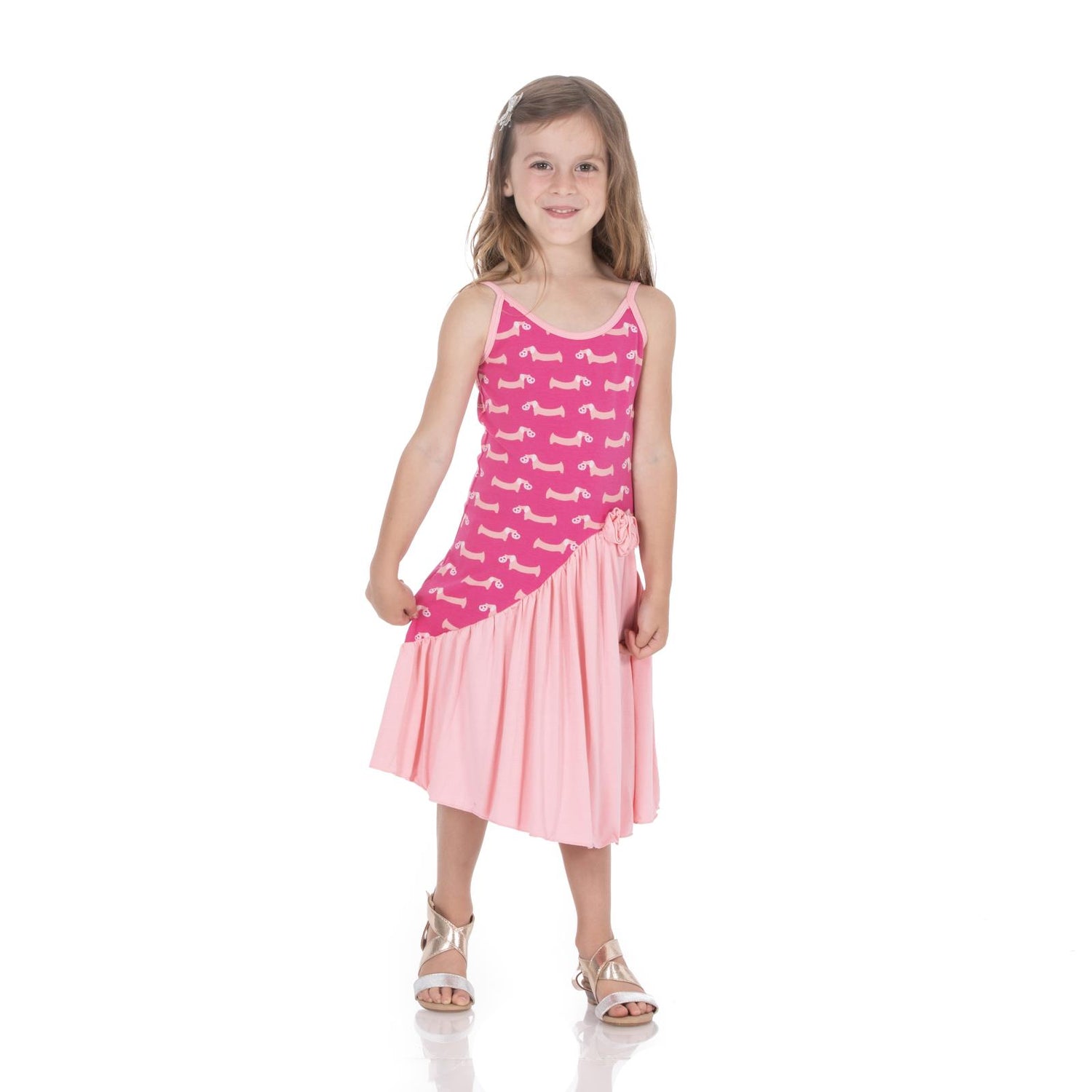 Print Luxe Tarantella Dress in Calypso Pretzel Pup