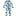 Print Classic Ruffle Coverall with Zipper in Fresh Air Blue Whales