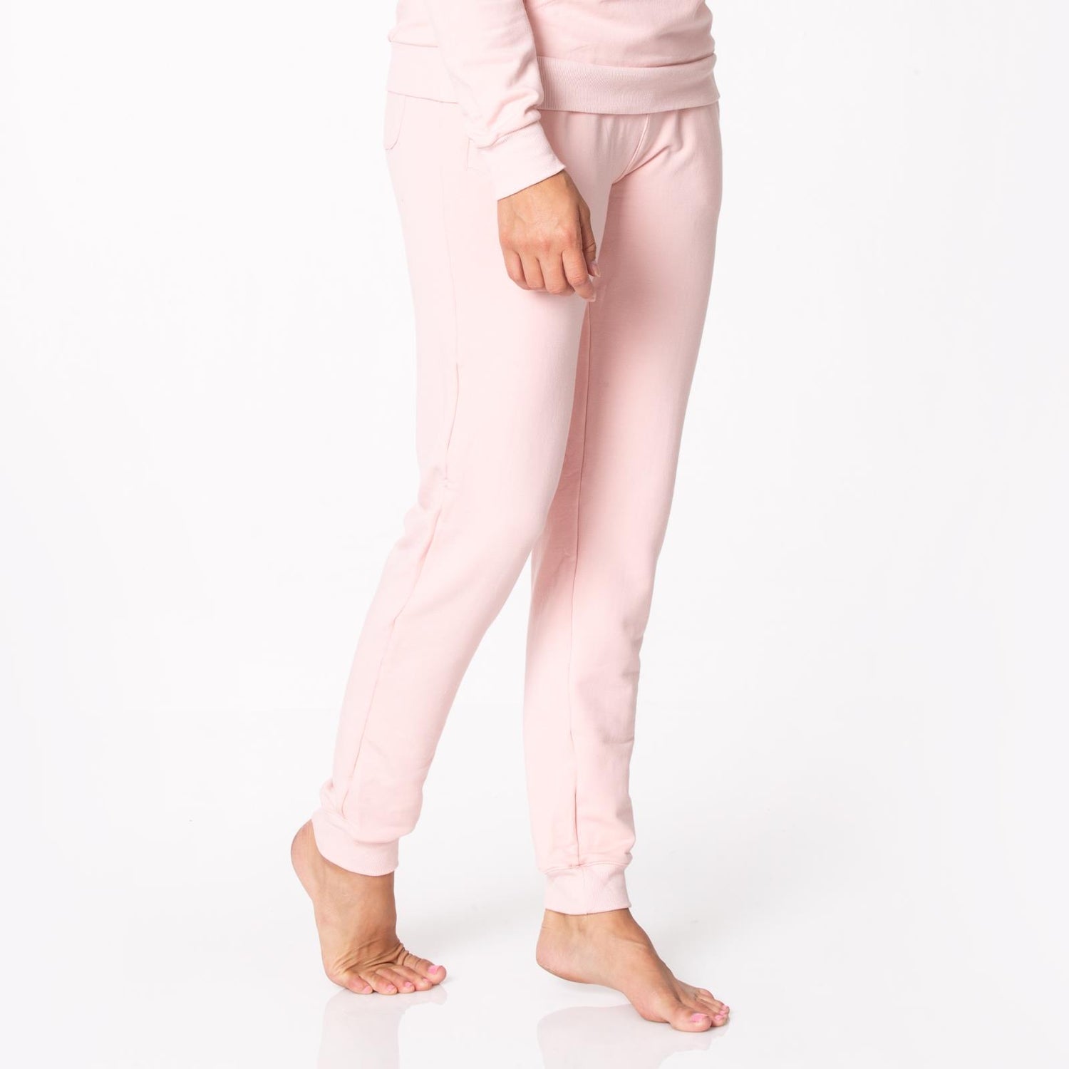 Women's Fleece Joggers in Baby Rose