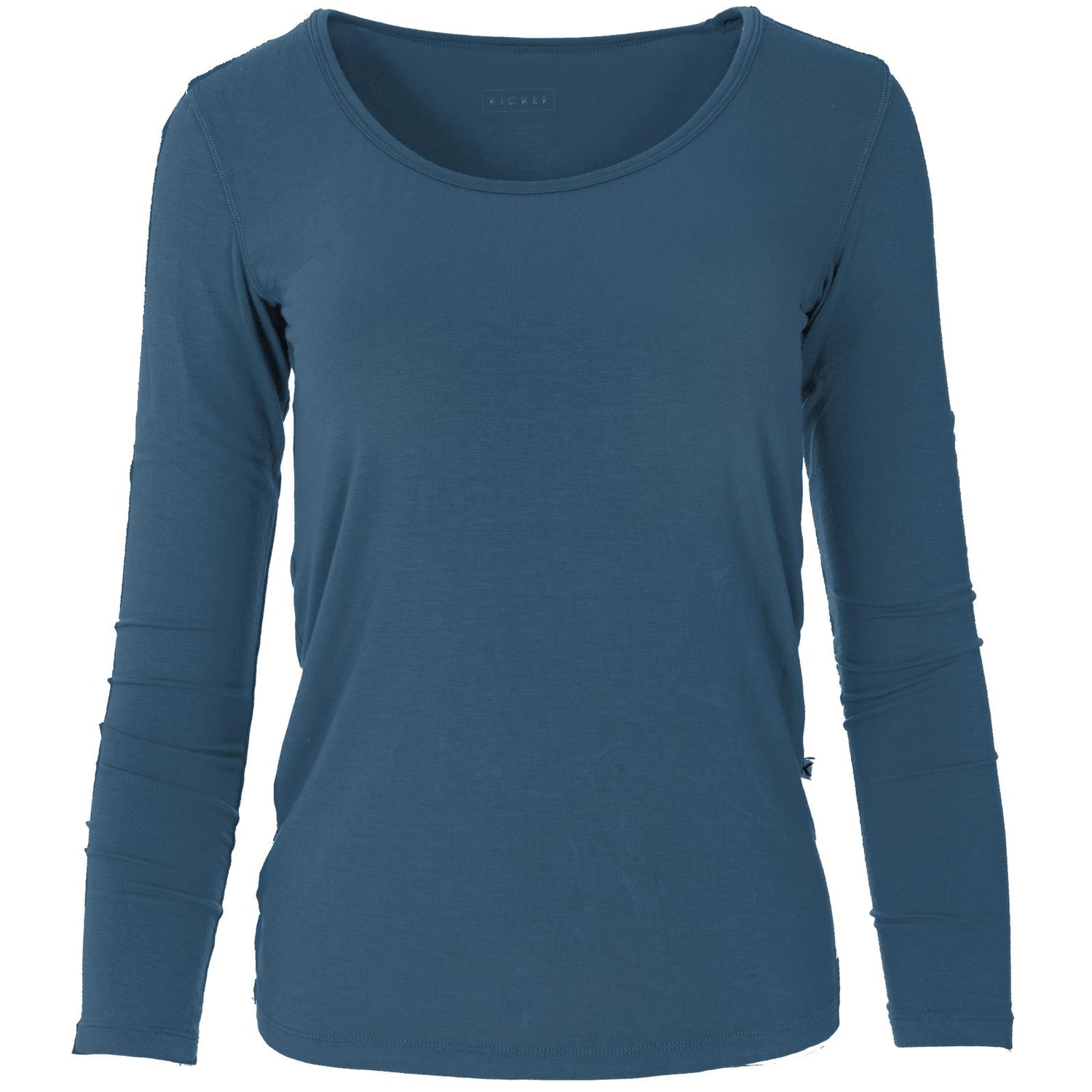 Women's Long Sleeve Scoop Neck Tee in Deep Sea