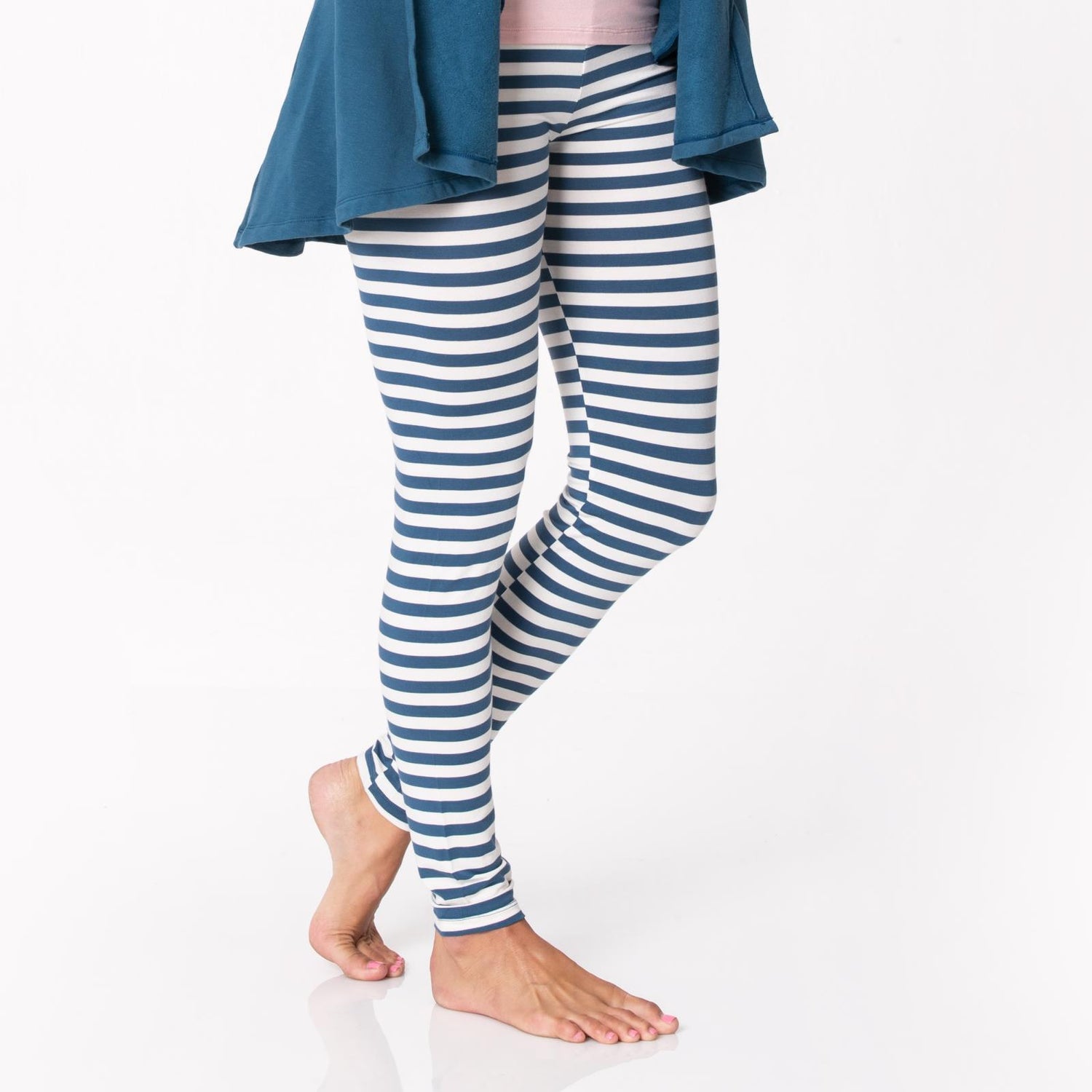 Women's Print Lounge Leggings in Nautical Stripe