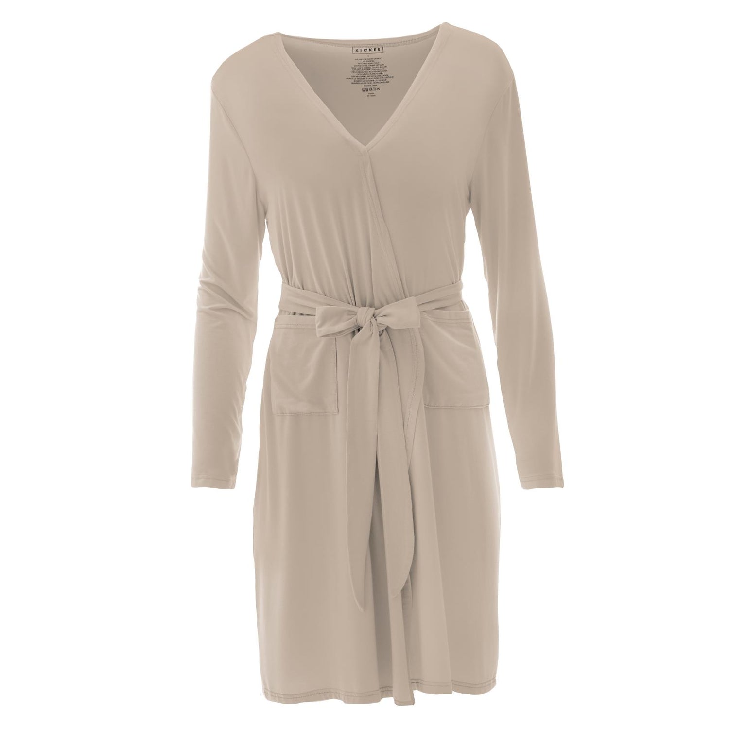 Women's Mid Length Lounge Robe in Burlap