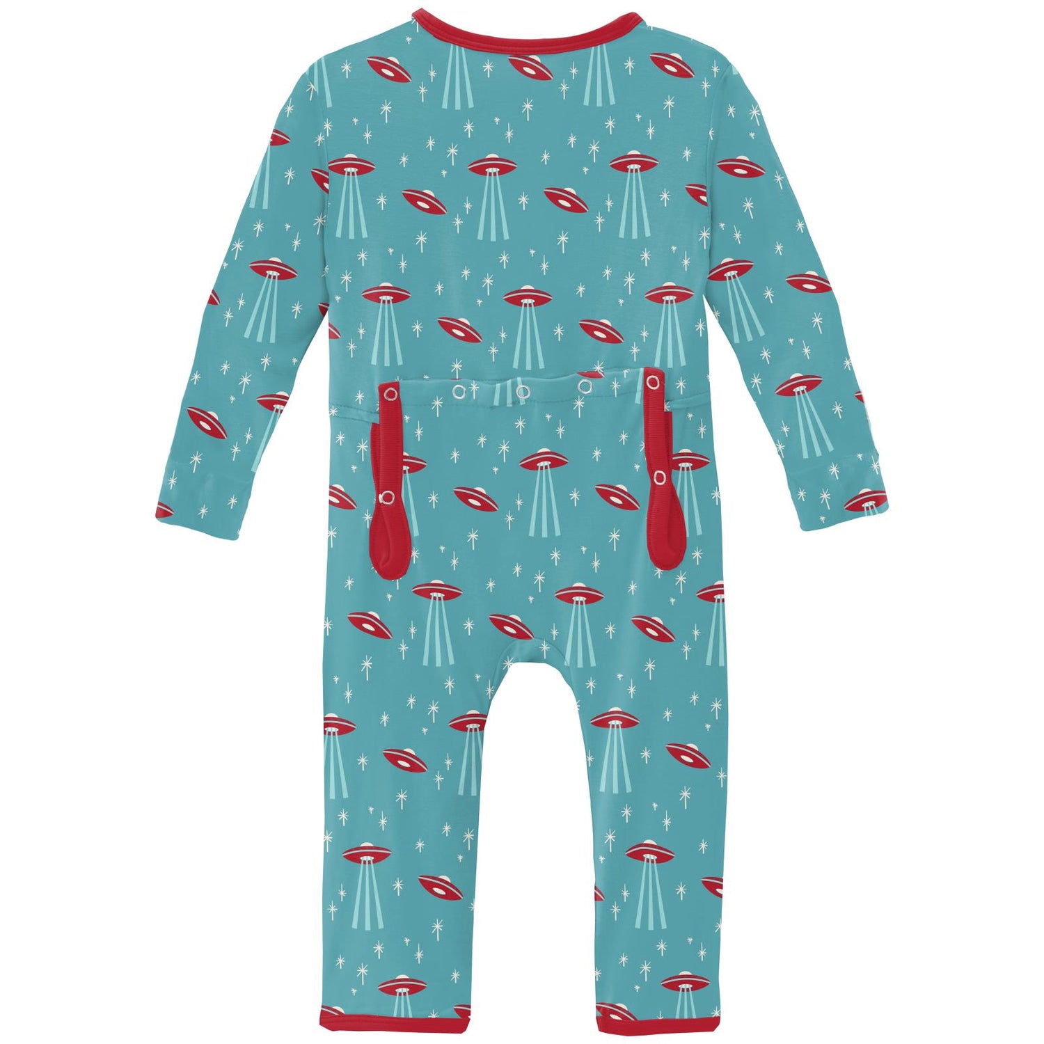 Print Coverall with Zipper in Glacier Alien Invasion