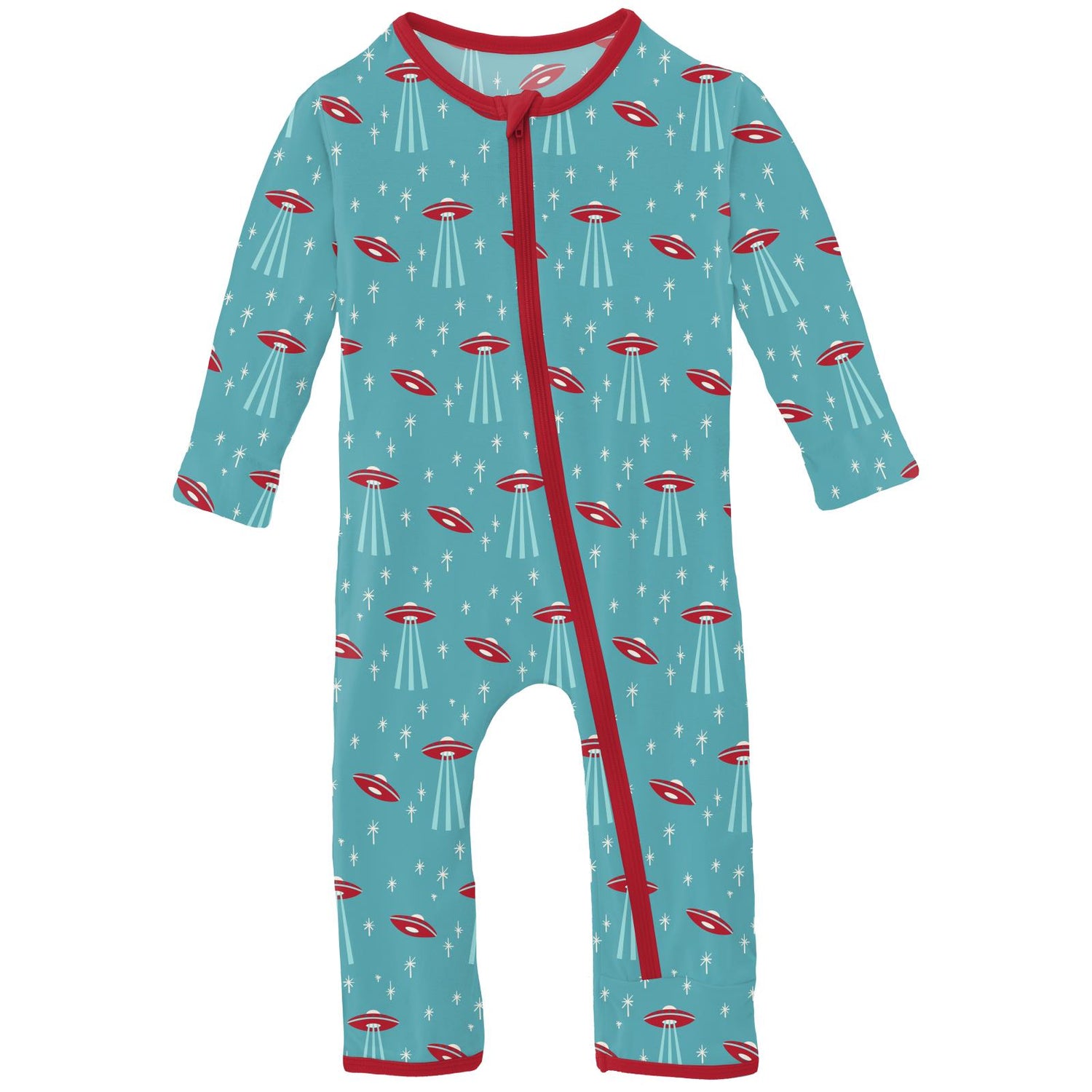 Print Coverall with Zipper in Glacier Alien Invasion