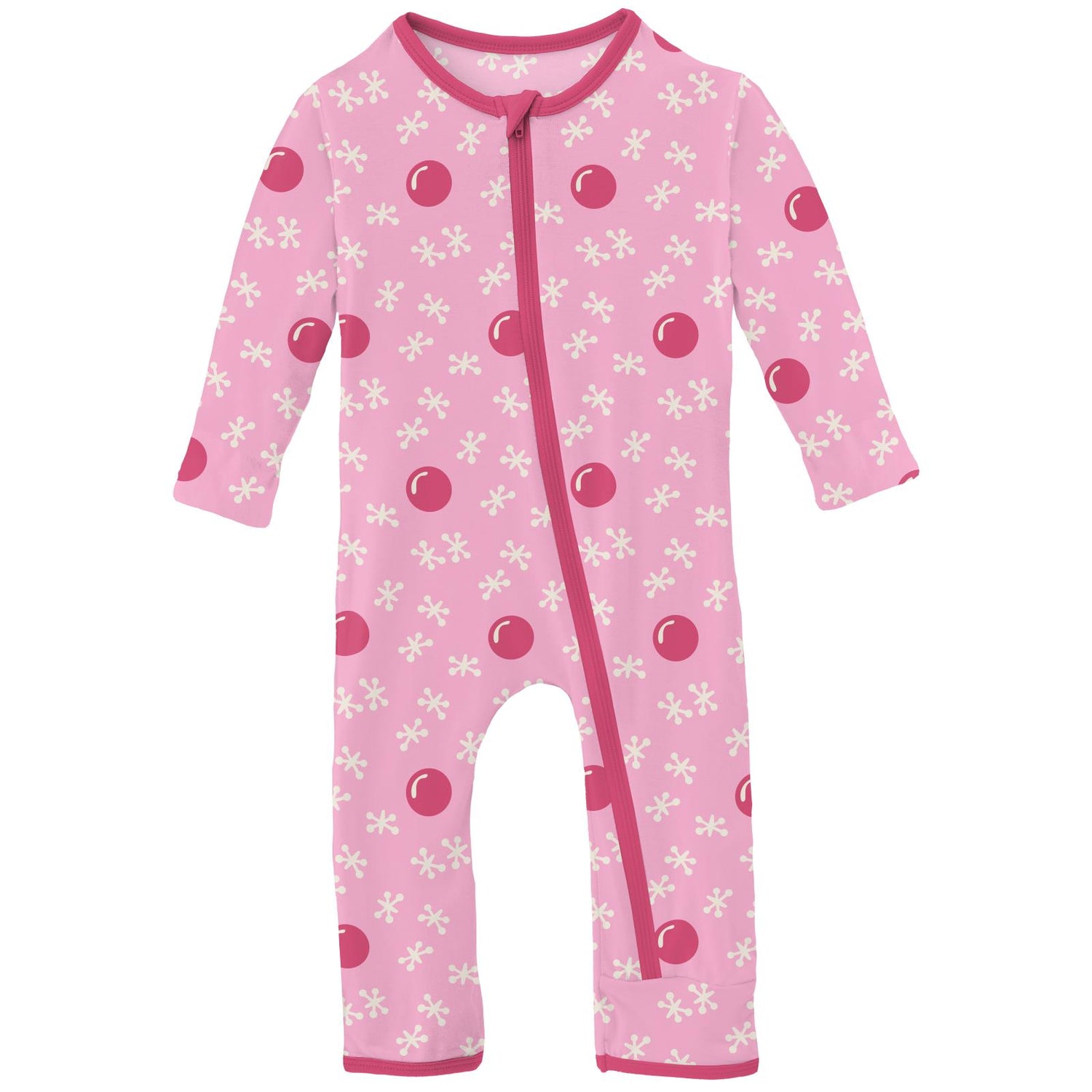 Print Coverall with Zipper in Cotton Candy Jacks