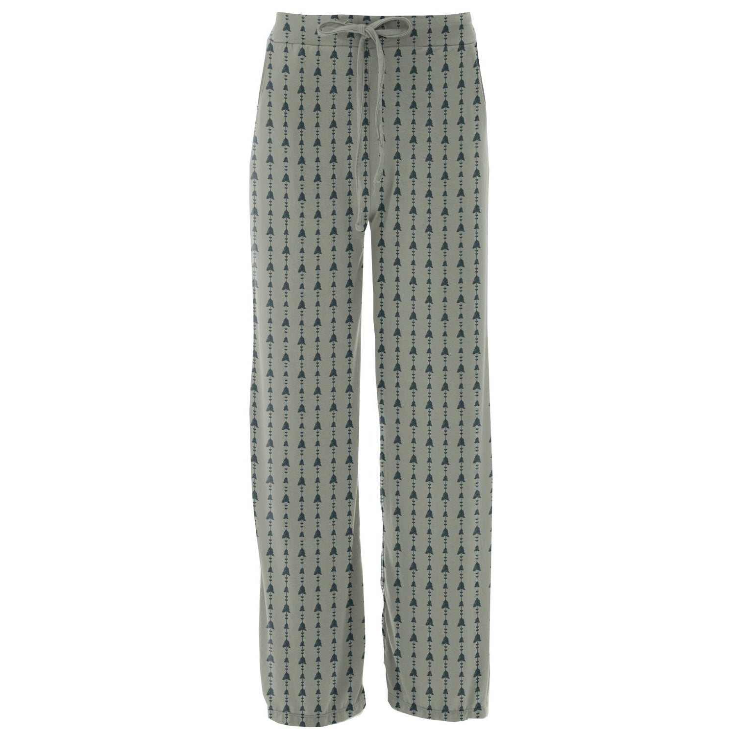 Women's Print Lounge Pants in Silver Sage Trees & Hearts